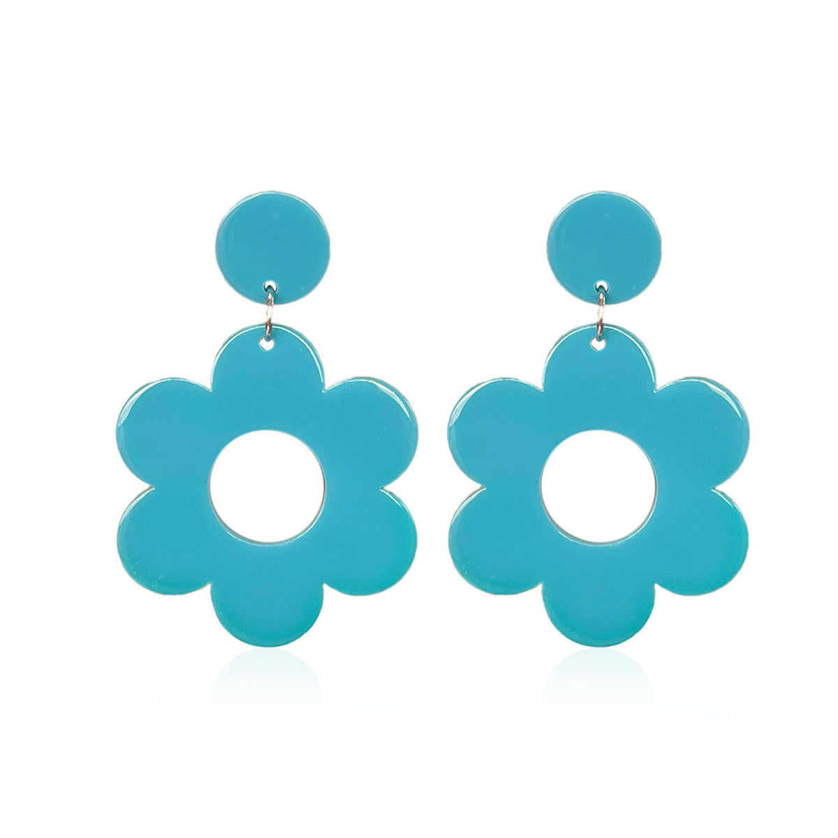 YUNXI Acrylic Flower Earrings Daisy Drop Dangle For Women Y2k Resin Floral Studs 60/70s Retro Flowers Earrings
