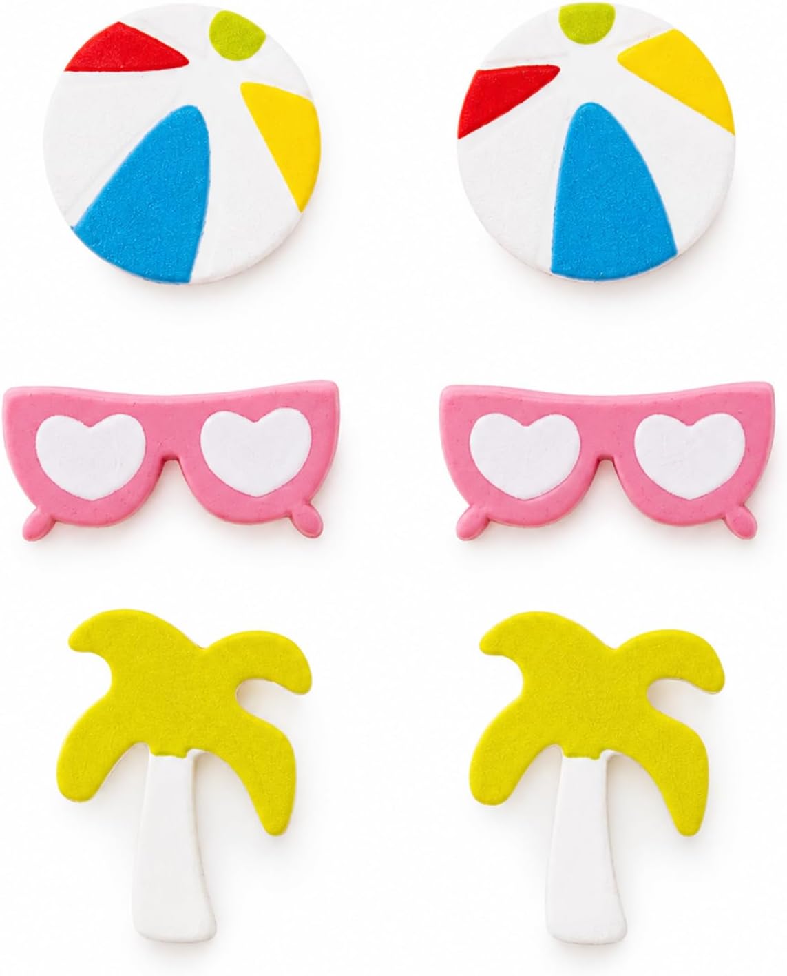 Trendy Fun Summer Earrings for Women Acrylic Floral Beach Earrings Set Cute Vacation Tropical Hawaiian Earrings Beachy Flower Earrings for Women Dangling
