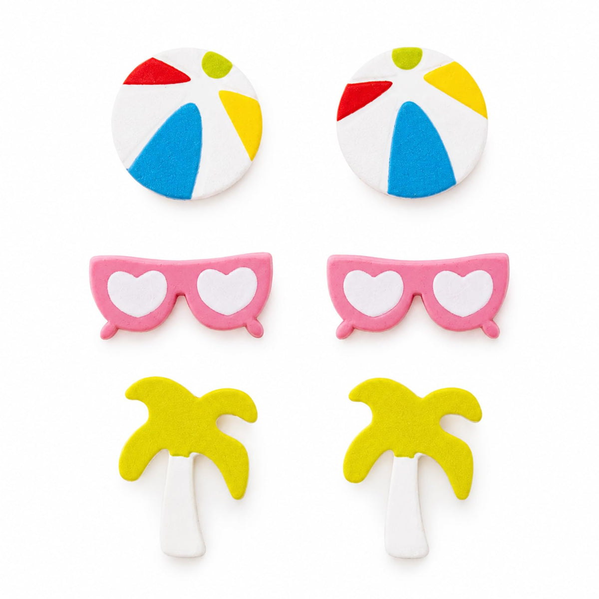 Trendy Fun Summer Earrings for Women Acrylic Floral Beach Earrings Set Cute Vacation Tropical Hawaiian Earrings Beachy Flower Earrings for Women Dangling