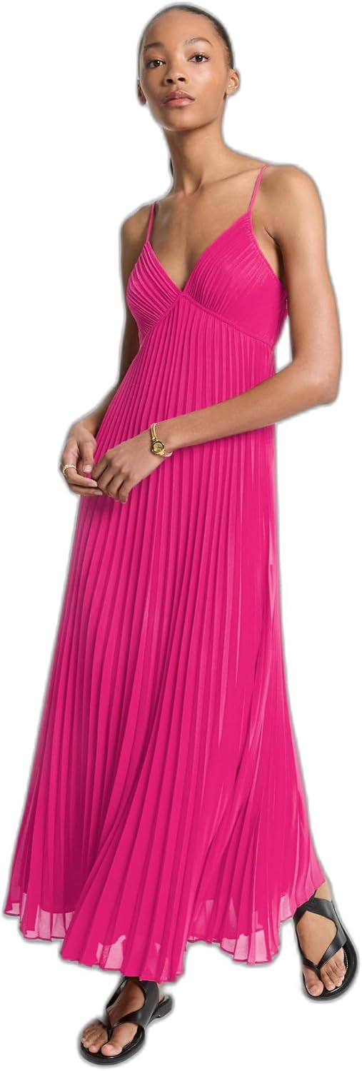 Michael Kors Women's Maxi Pleated Slip Dress