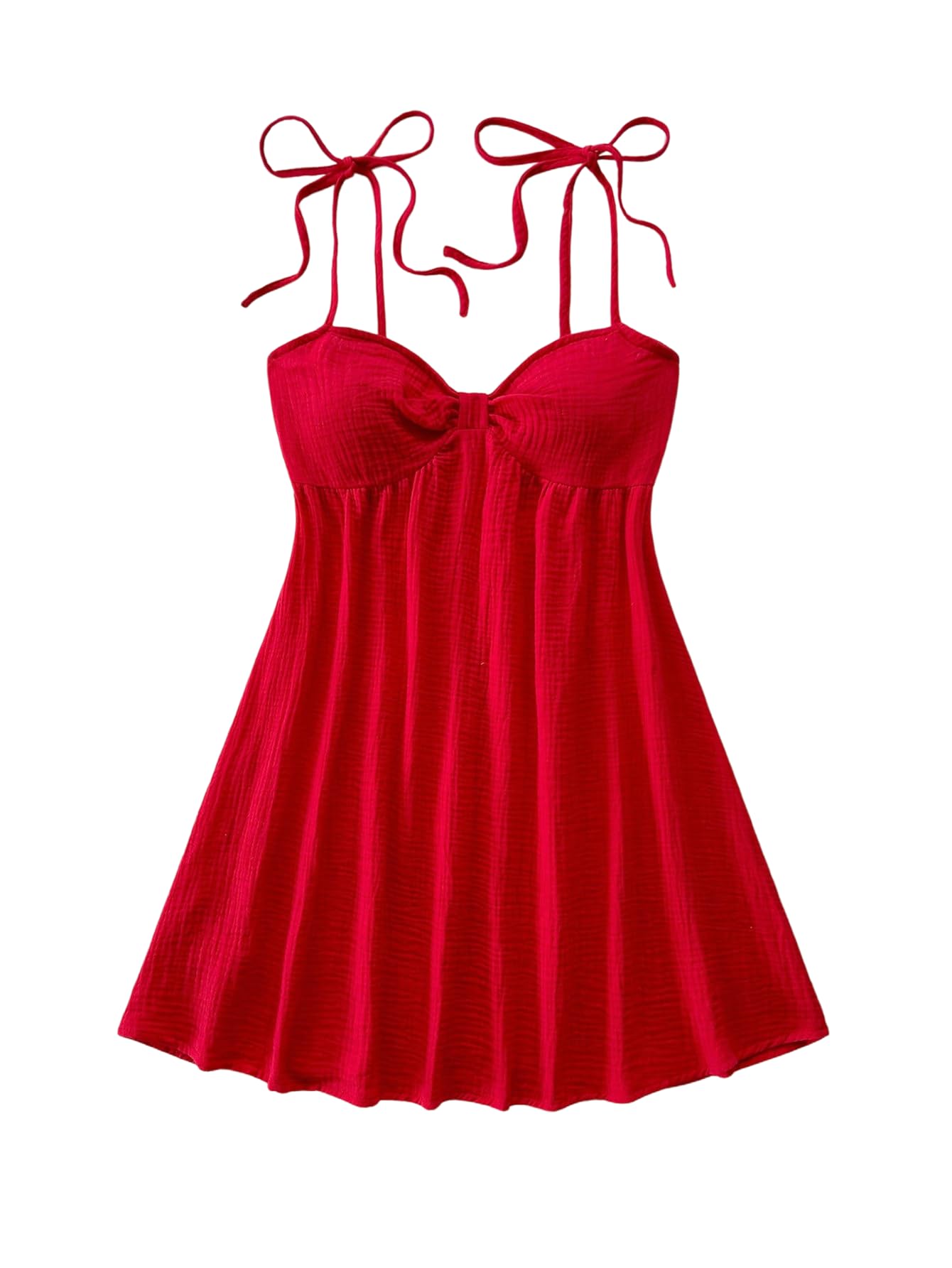 SOLY HUX Women's Summer Mini Sun Dress Cami Tie Shoulder Babydoll Dresses | A Line, Y2k, Cute, Casual, Babydoll Dresses