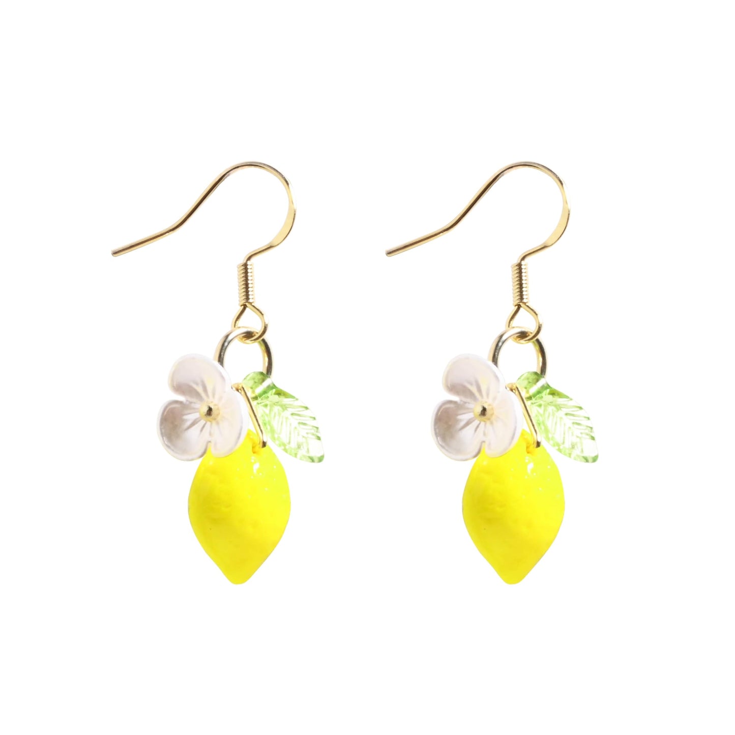 Orange Lemon Strawberry Imported Czech Glass Beads Earrings Handmade Bowtie Fruits Dangling Stud Earrings For Women