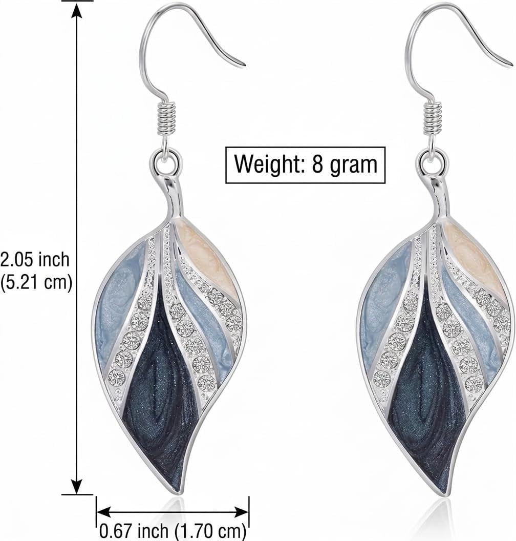 Leaf Dangle Earrings for Women, Boho Tropical Dangling Jewelry, Summer Earring Accessory, Birthday Gift for Her