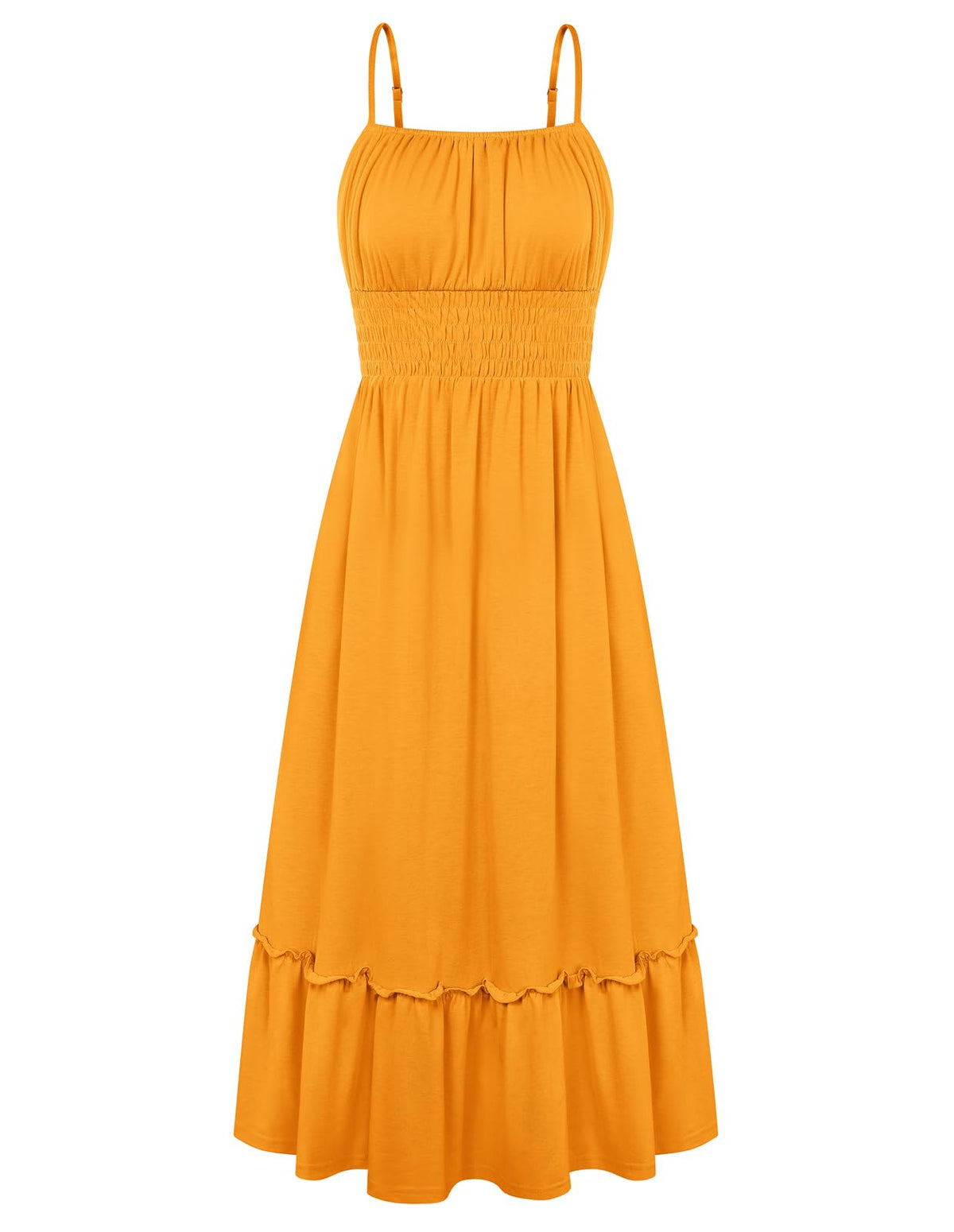 GRACE KARIN Women's Summer Maxi Dresses 2026 Beach Vacation Dress | Casual, Smocked Waist, Spaghetti Strap, Sleeveless, Boho Sundress With Pockets, Trendy Fashion Outfits