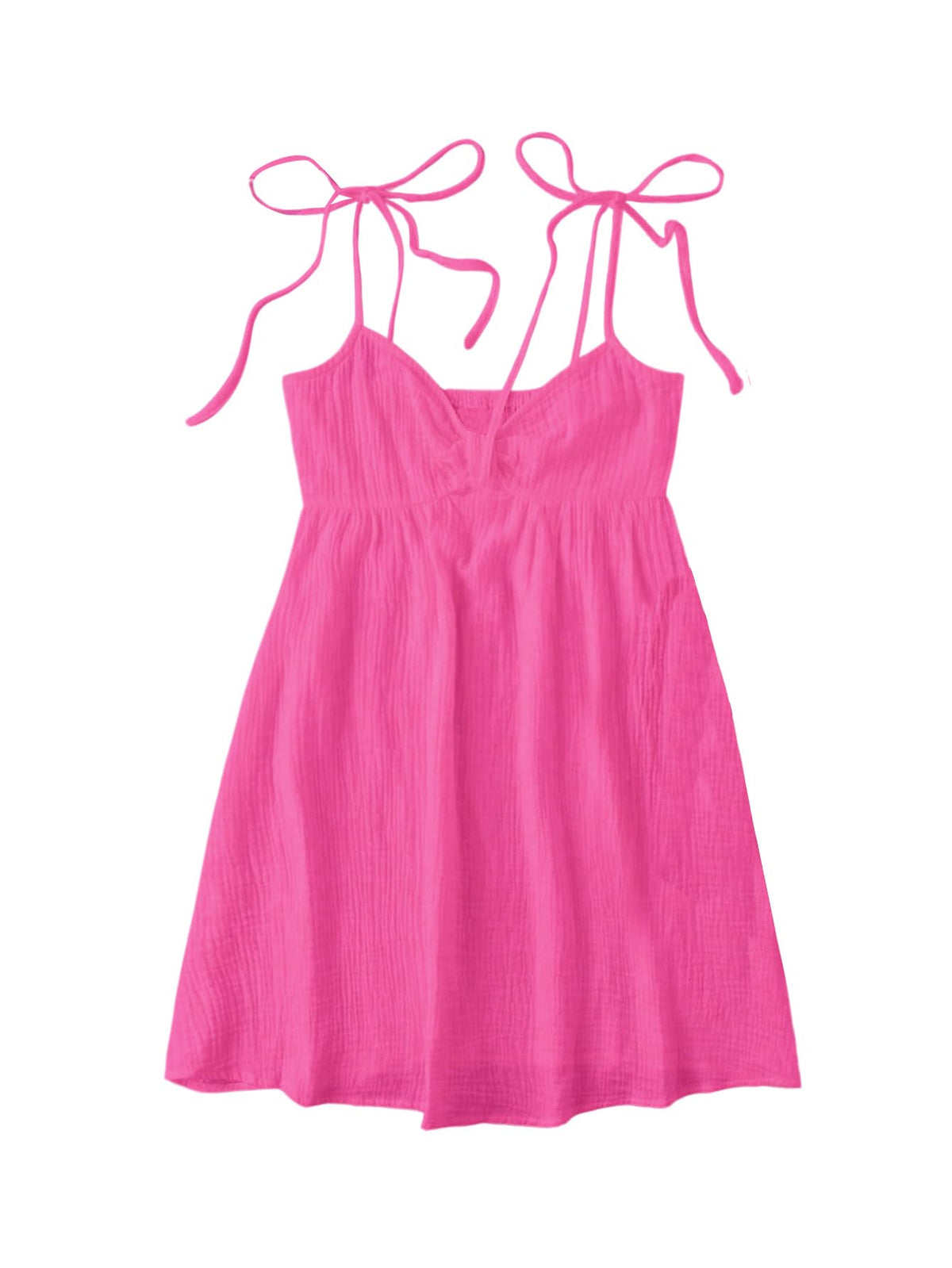 SOLY HUX Women's Summer Mini Sun Dress Cami Tie Shoulder Babydoll Dresses | A Line, Y2k, Cute, Casual, Babydoll Dresses