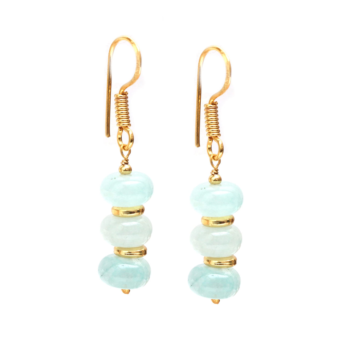 Gempires Beaded Gemstone Dangle Earrings for Women, Boho Gold Birthstone | 20+ natural stones & birthstones | Hypoallergenic gold-plated brass | Lightweight handmade boho drops