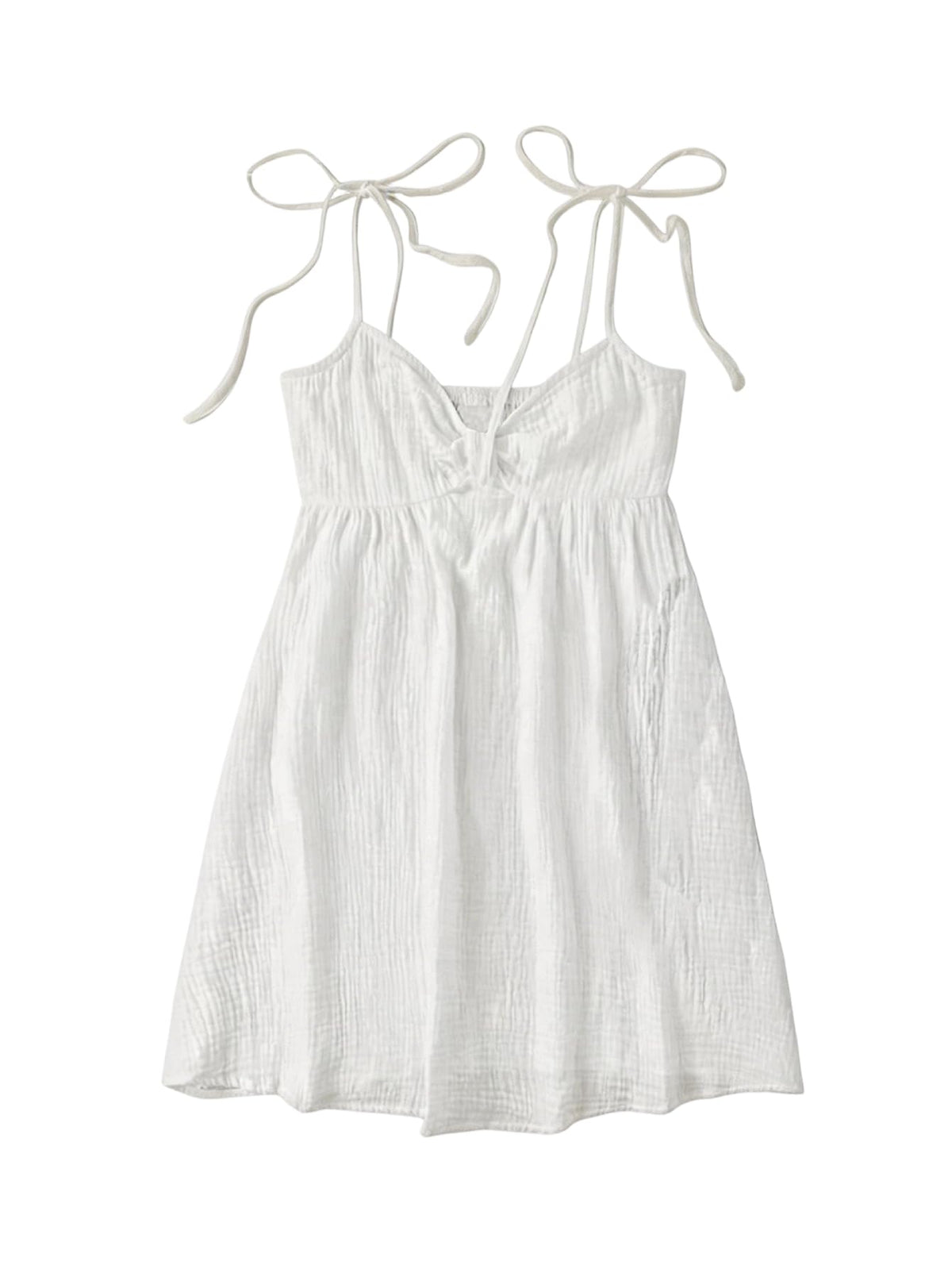 SOLY HUX Women's Summer Mini Sun Dress Cami Tie Shoulder Babydoll Dresses | A Line, Y2k, Cute, Casual, Babydoll Dresses