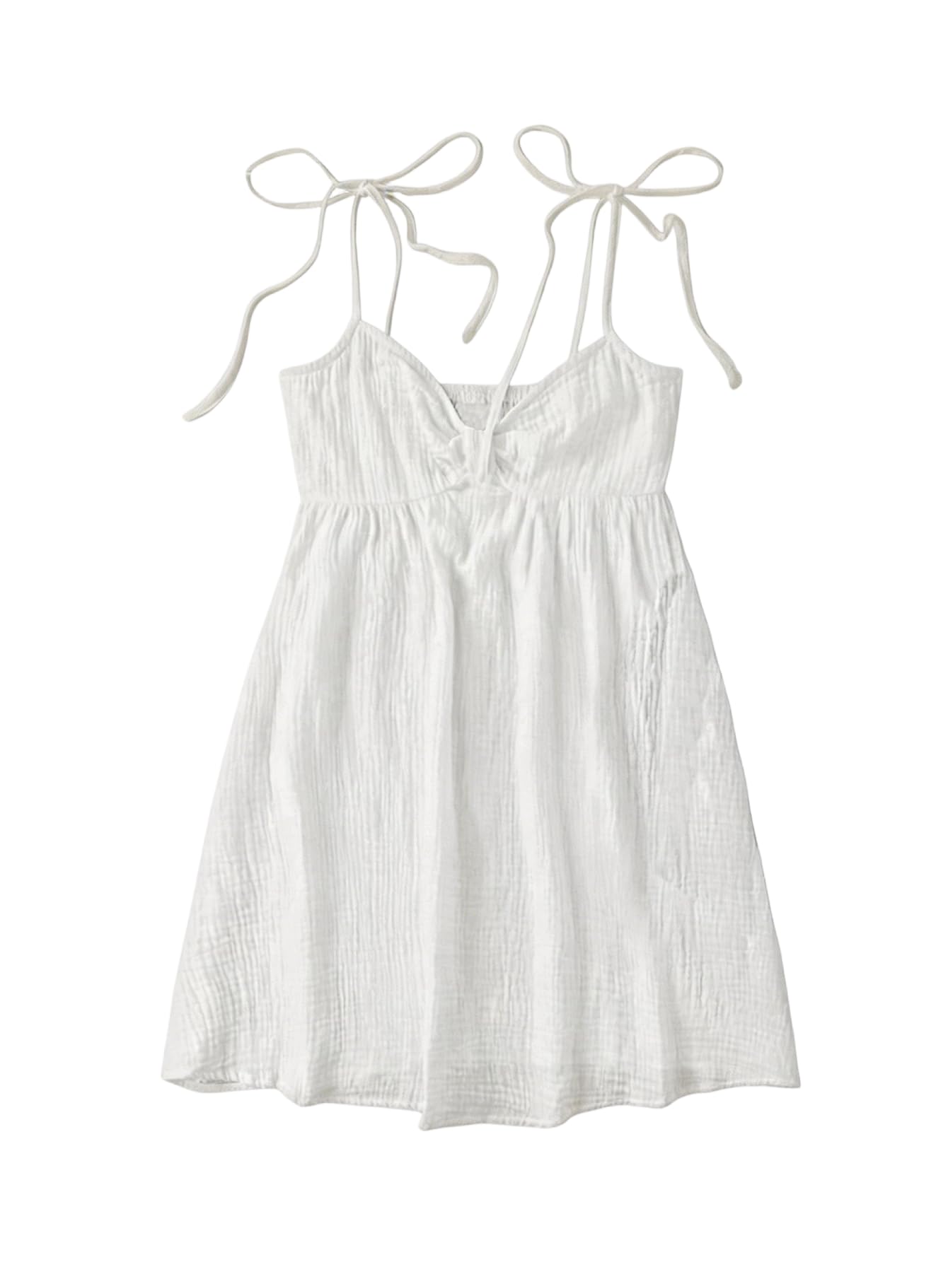 SOLY HUX Women's Summer Mini Sun Dress Cami Tie Shoulder Babydoll Dresses | A Line, Y2k, Cute, Casual, Babydoll Dresses