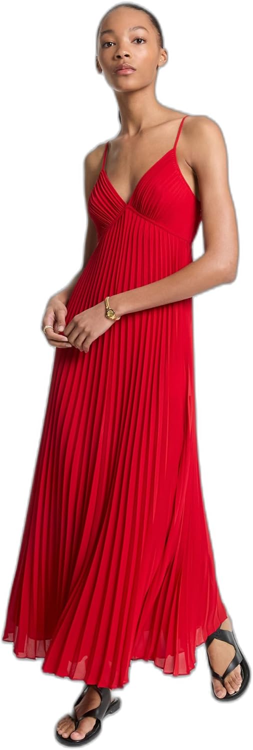 Michael Kors Women's Maxi Pleated Slip Dress