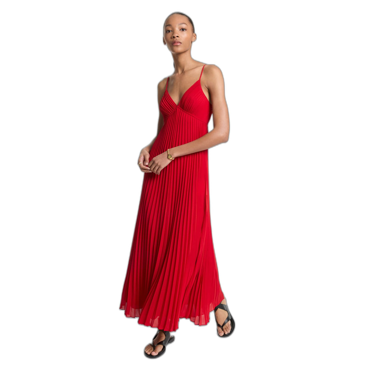 Michael Kors Women's Maxi Pleated Slip Dress