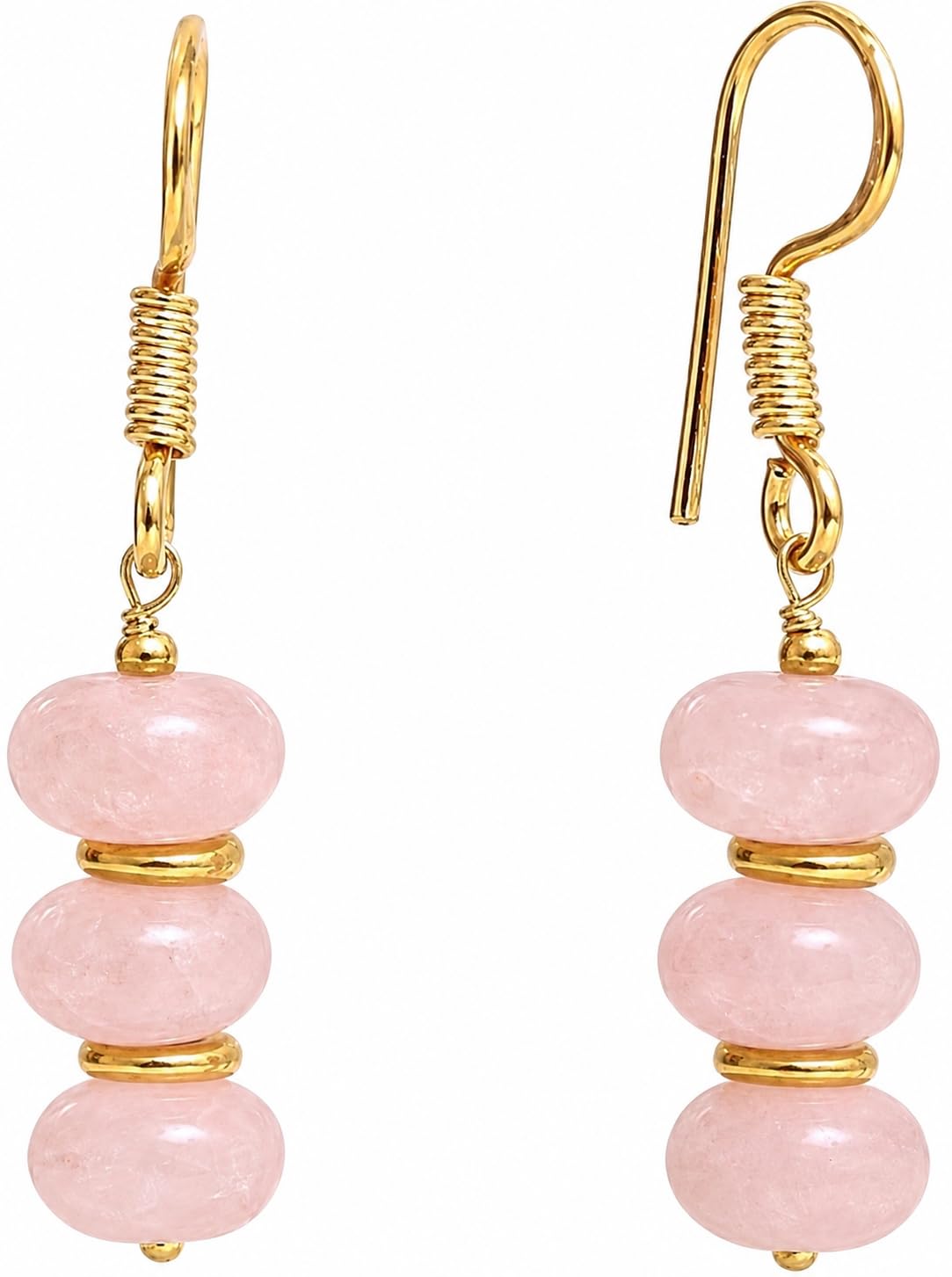 Gempires Beaded Gemstone Dangle Earrings for Women, Boho Gold Birthstone | 20+ natural stones & birthstones | Hypoallergenic gold-plated brass | Lightweight handmade boho drops