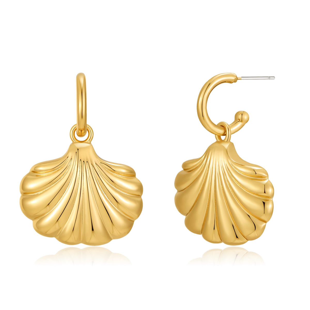 Gold/Silver Shell Dangle Earrings for Women Seashell Drop Dangle Earrings Ocean Beach Earrings Summer Jewelry