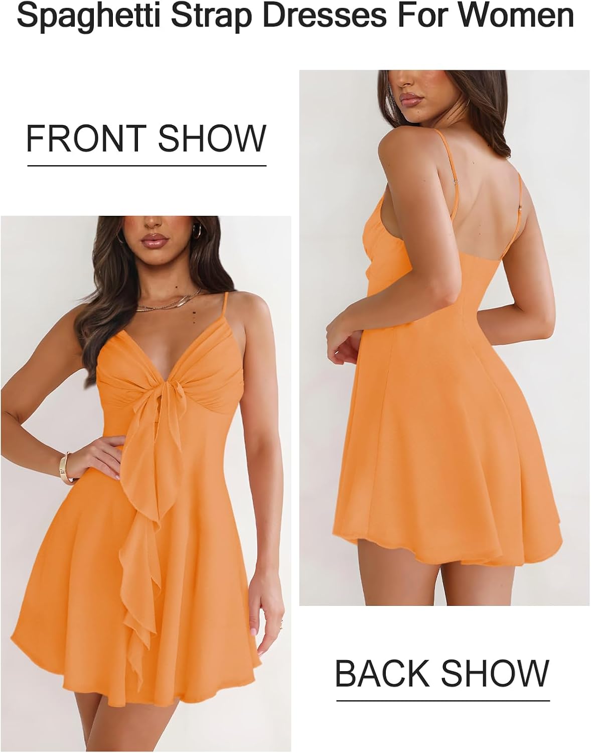 MIYIEONZ Women Flowy Mini Dress Sexy Sundress Short Dresses | Mesh,spaghetti strap,v neck,backless,bow,ruffle mini dresses,formal cute,spring,sunset hoco cocktail party going out outfits