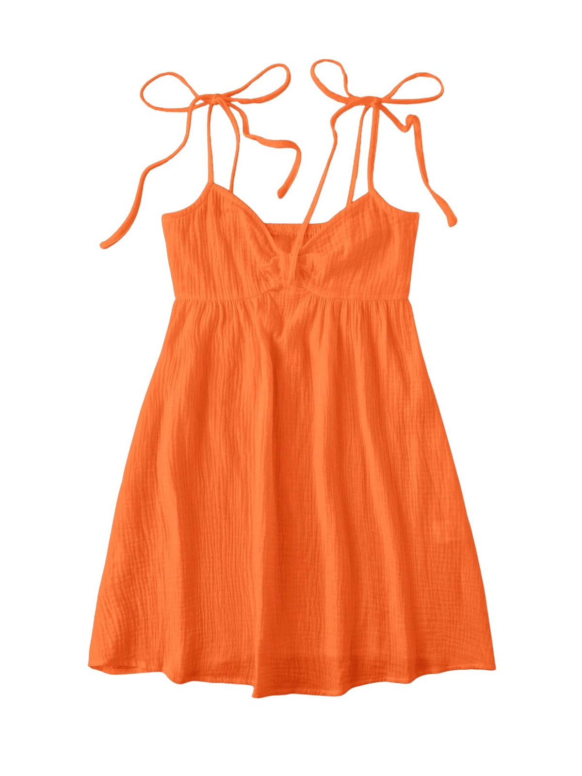 SOLY HUX Women's Summer Mini Sun Dress Cami Tie Shoulder Babydoll Dresses | A Line, Y2k, Cute, Casual, Babydoll Dresses
