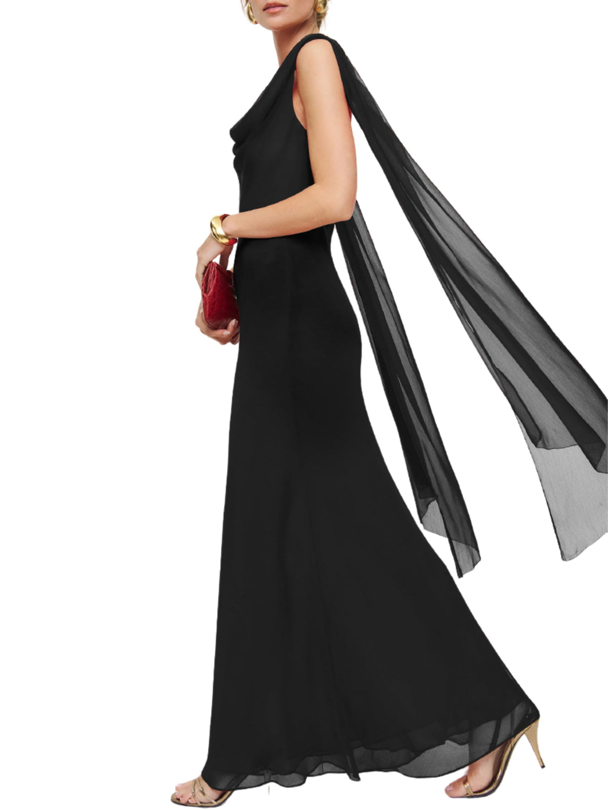 Parthea Women's Summer Formal Wedding Guest Dresses | Sleeveless Backless Maxi Bodycon Dress Long Elegant Evening Party Cocktail Grown