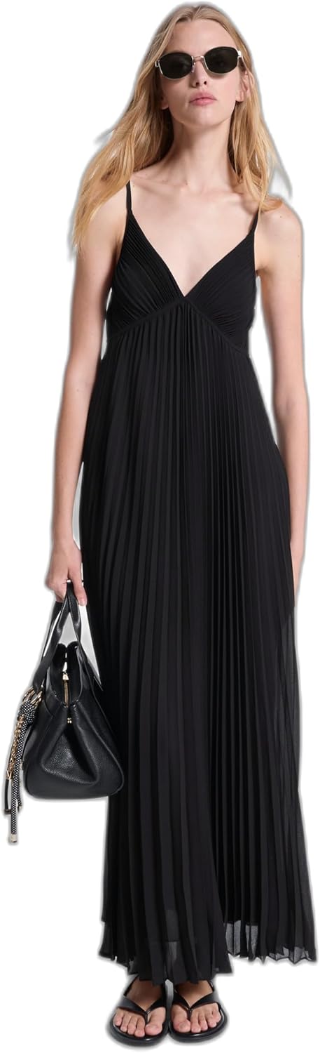 Michael Kors Women's Maxi Pleated Slip Dress