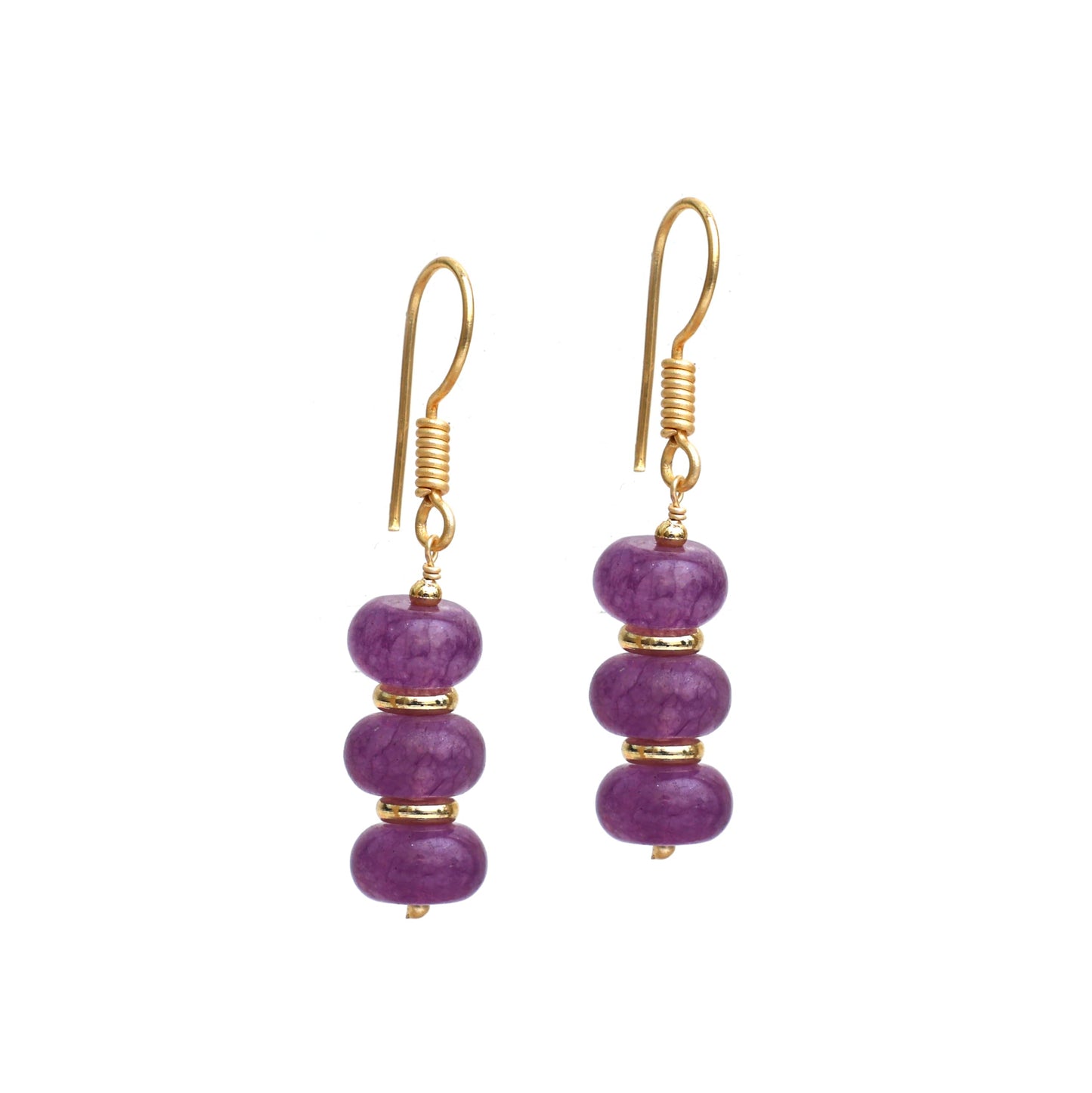 Gempires Beaded Gemstone Dangle Earrings for Women, Boho Gold Birthstone | 20+ natural stones & birthstones | Hypoallergenic gold-plated brass | Lightweight handmade boho drops