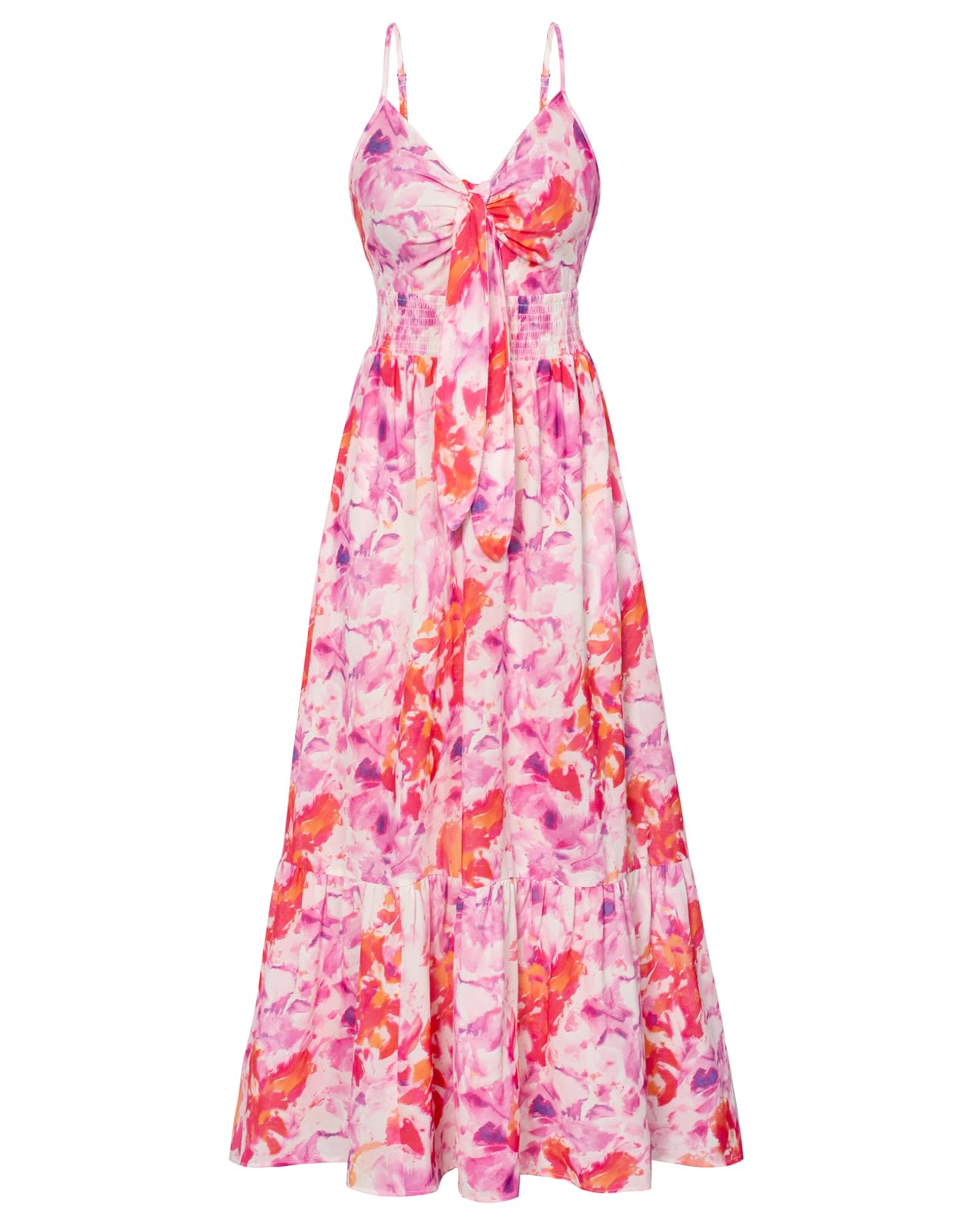 GRACE KARIN Womens Summer Floral Maxi Dresses 2026 Long Flowy Boho Dress Beach Vacation Sundresses Casual Clothes with Pocket