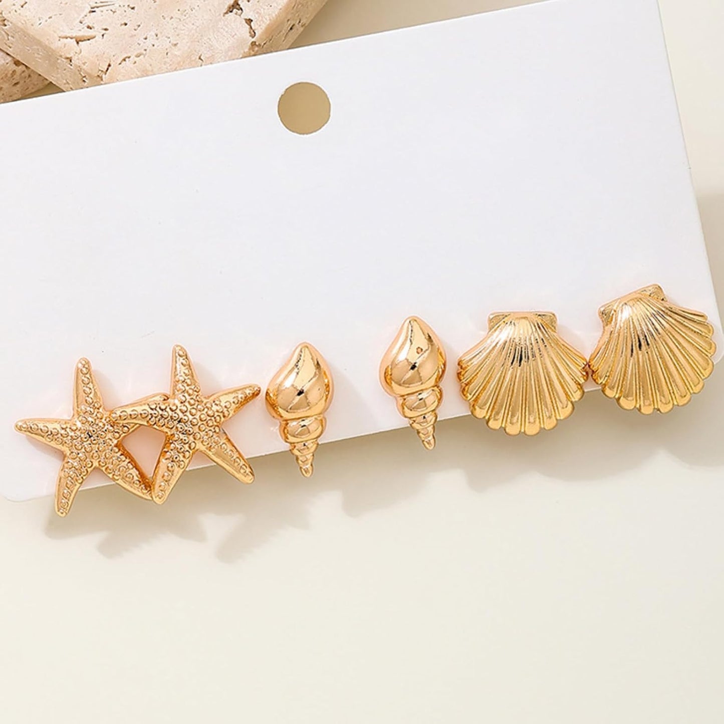 Starfish Shell Earrings for Women Ocean Beachy Jewelry for Tropical Vacation Outfits Beach Accessories Coastal Chic Aesthetics Summer Party Jewelry 2026 Beach Vacation Clothes Dresses Accessories