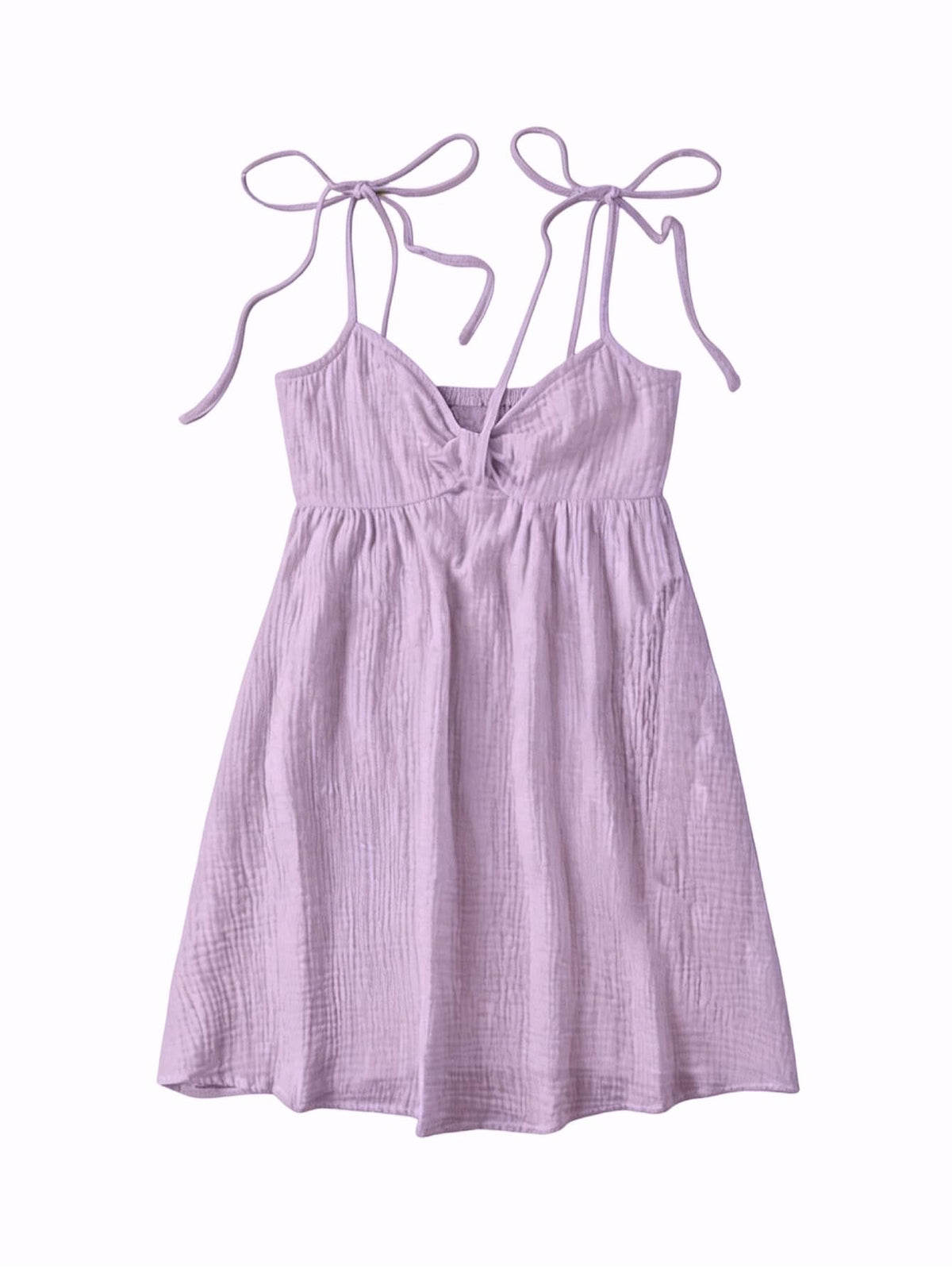 SOLY HUX Women's Summer Mini Sun Dress Cami Tie Shoulder Babydoll Dresses | A Line, Y2k, Cute, Casual, Babydoll Dresses