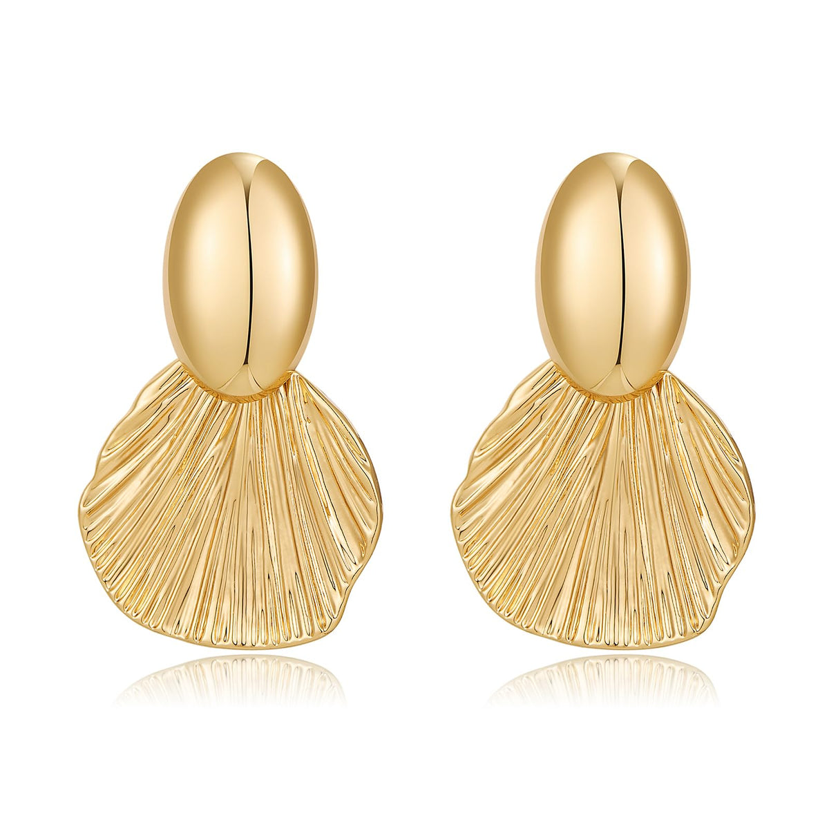 Gold/Silver Shell Dangle Earrings for Women Seashell Drop Dangle Earrings Ocean Beach Earrings Summer Jewelry