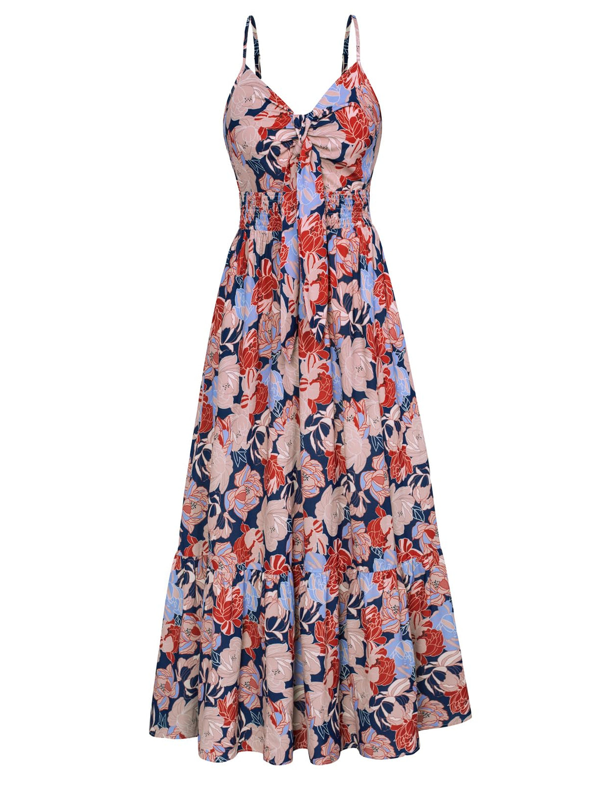 GRACE KARIN Womens Summer Floral Maxi Dresses 2026 Long Flowy Boho Dress Beach Vacation Sundresses Casual Clothes with Pocket