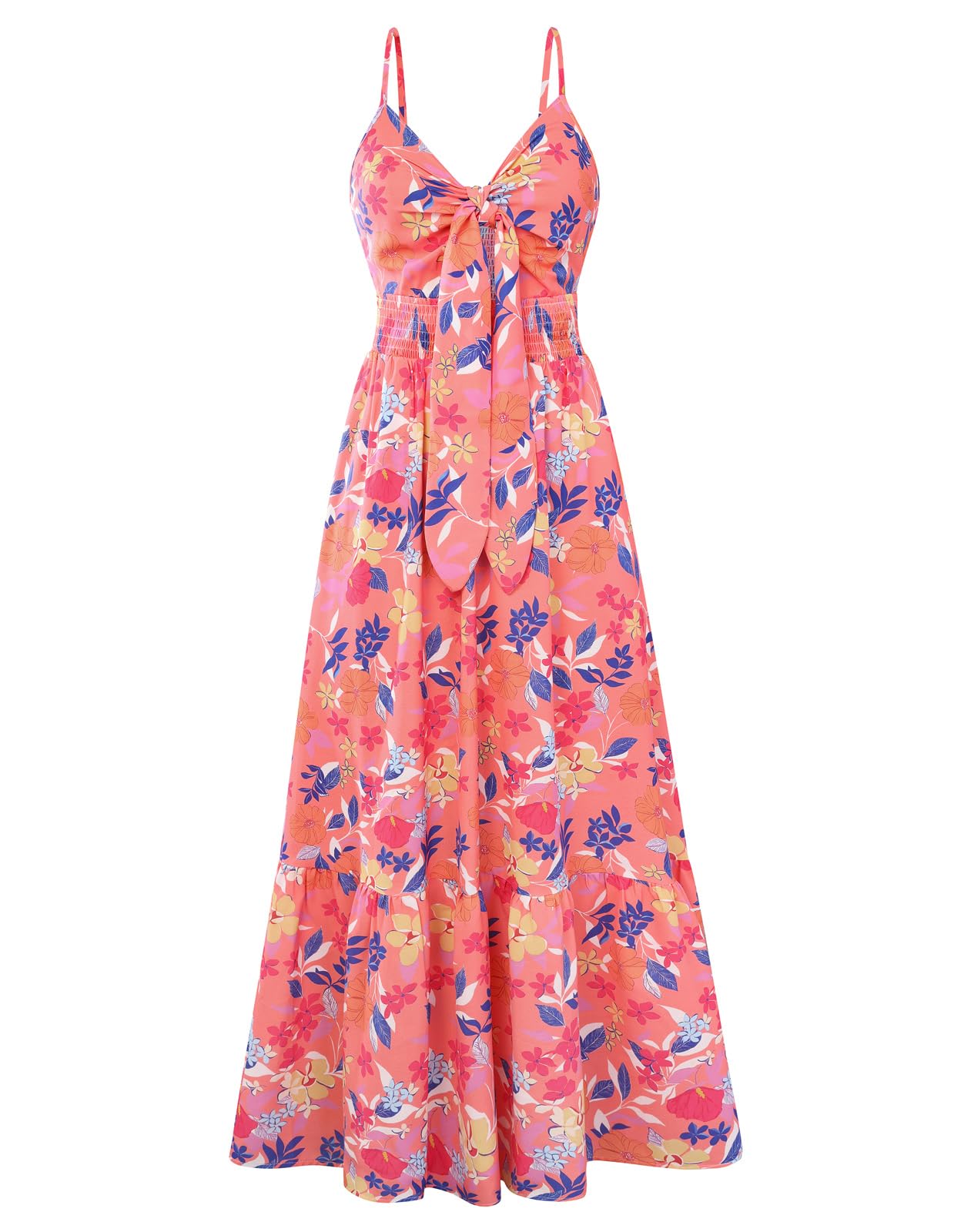 GRACE KARIN Womens Summer Floral Maxi Dresses 2026 Long Flowy Boho Dress Beach Vacation Sundresses Casual Clothes with Pocket
