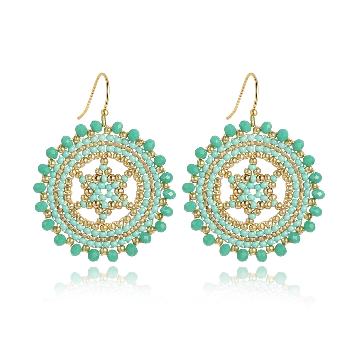Beaded Earrings For Women Seed Bead Summer Beach Boho Statement Dangle Handmade Earrings Jewelry