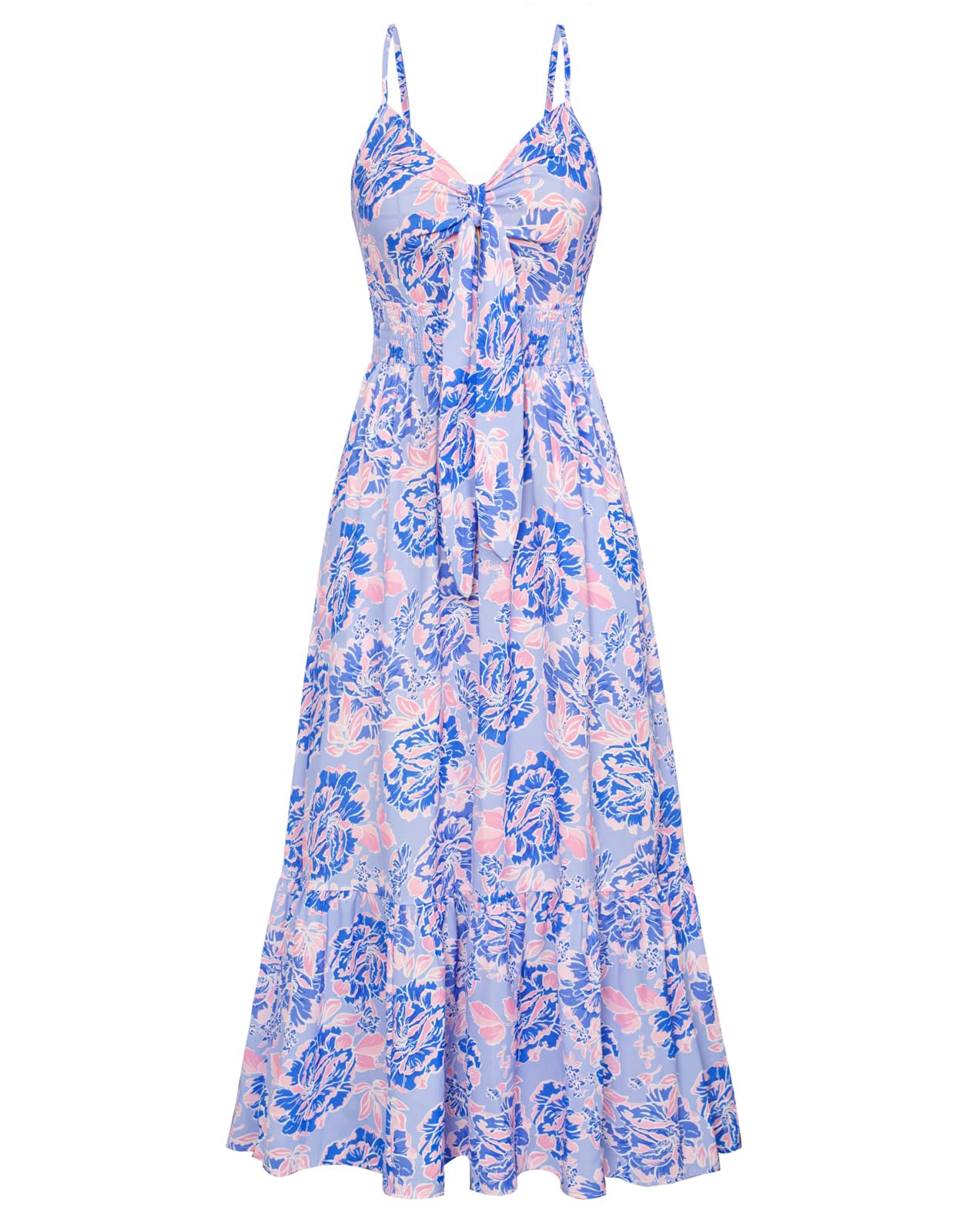 GRACE KARIN Womens Summer Floral Maxi Dresses 2026 Long Flowy Boho Dress Beach Vacation Sundresses Casual Clothes with Pocket