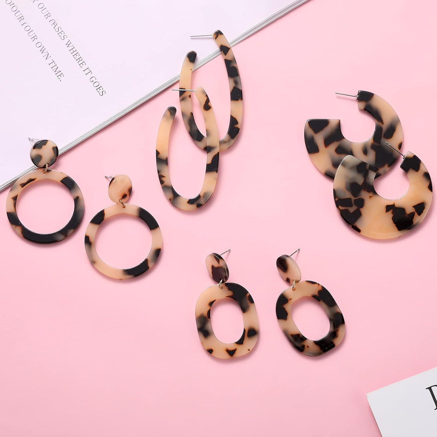 Vacation Statement Earrings for Women Acrylic Rattan Earrings | Summer Beach Earrings