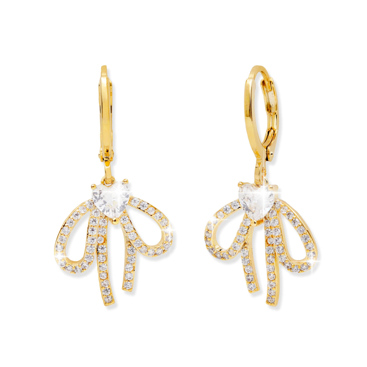 Jean Beau Gold Hoop Dangle Earrings for Women, Trendy Dainty Rhinestone CZ Christmas Tree Clover Starfish Drop Earrings Fashion Holiday Party Jewelry Gift