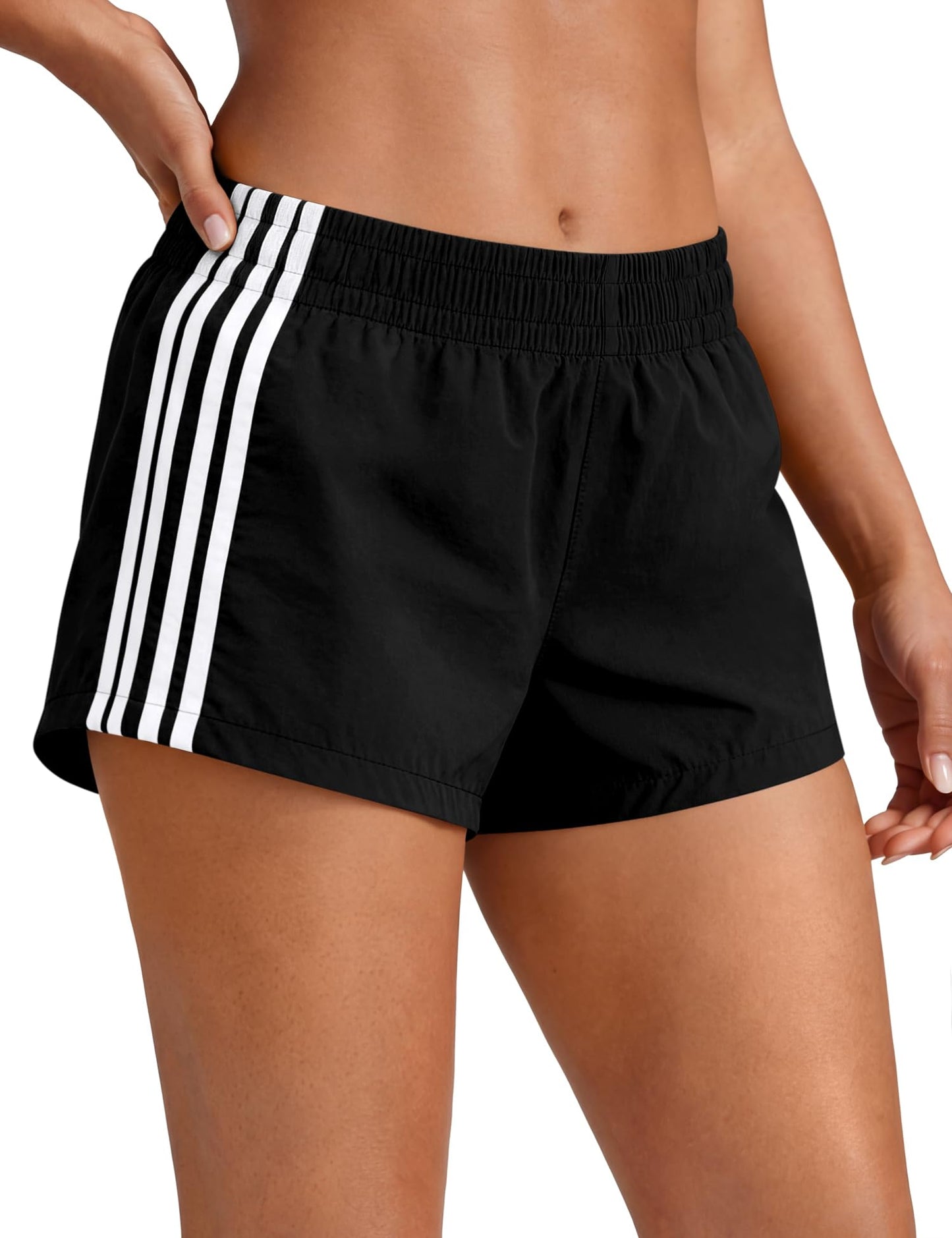 Womens Shorts Sweat Track Athletic Low Rise Micro Y2k UPF 50+ Short | Summer Side Stripes Shorts Workout Gym Running Cute Girls Athleisure Clothing