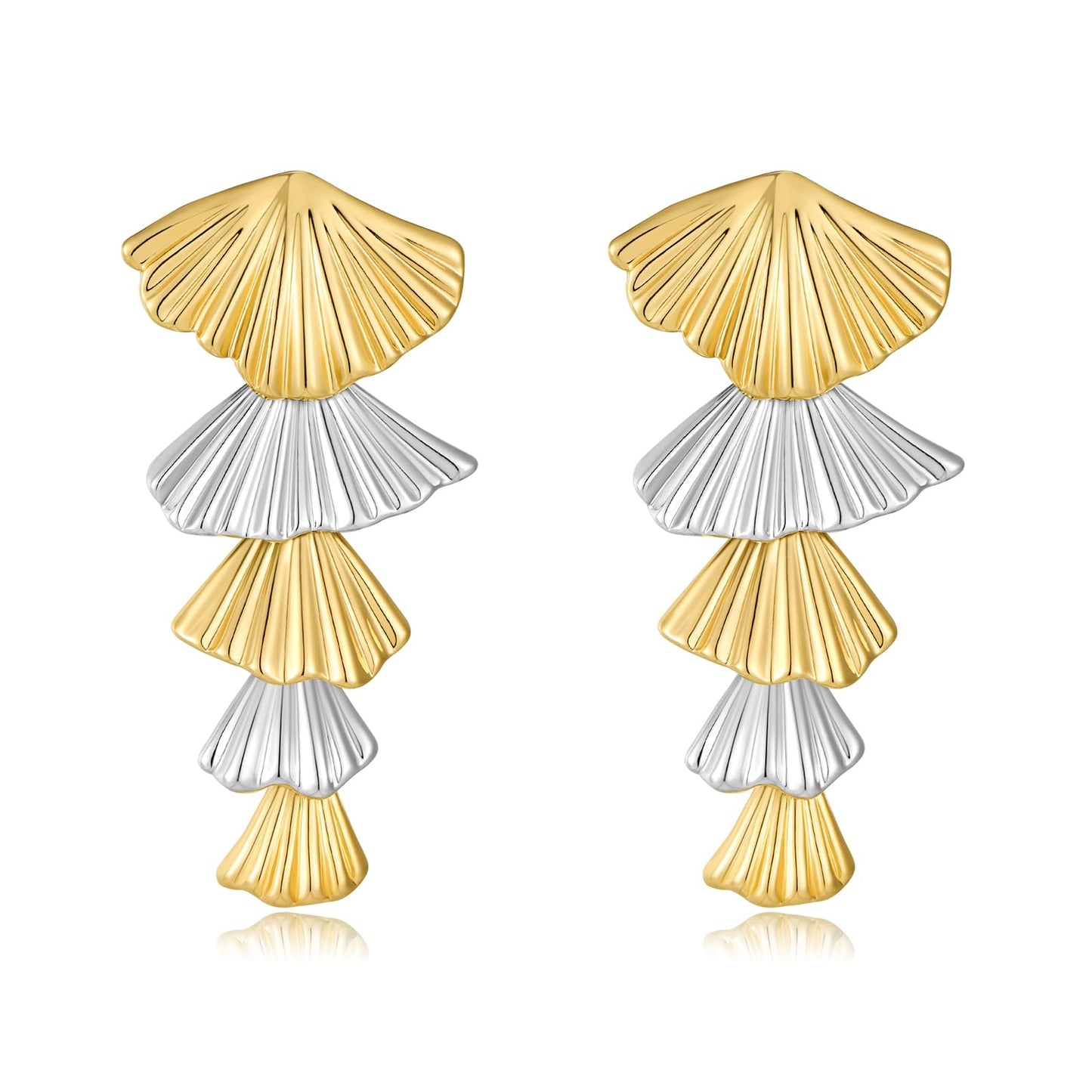 Gold/Silver Shell Dangle Earrings for Women Seashell Drop Dangle Earrings Ocean Beach Earrings Summer Jewelry