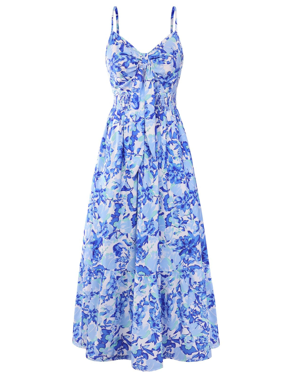 GRACE KARIN Womens Summer Floral Maxi Dresses 2026 Long Flowy Boho Dress Beach Vacation Sundresses Casual Clothes with Pocket