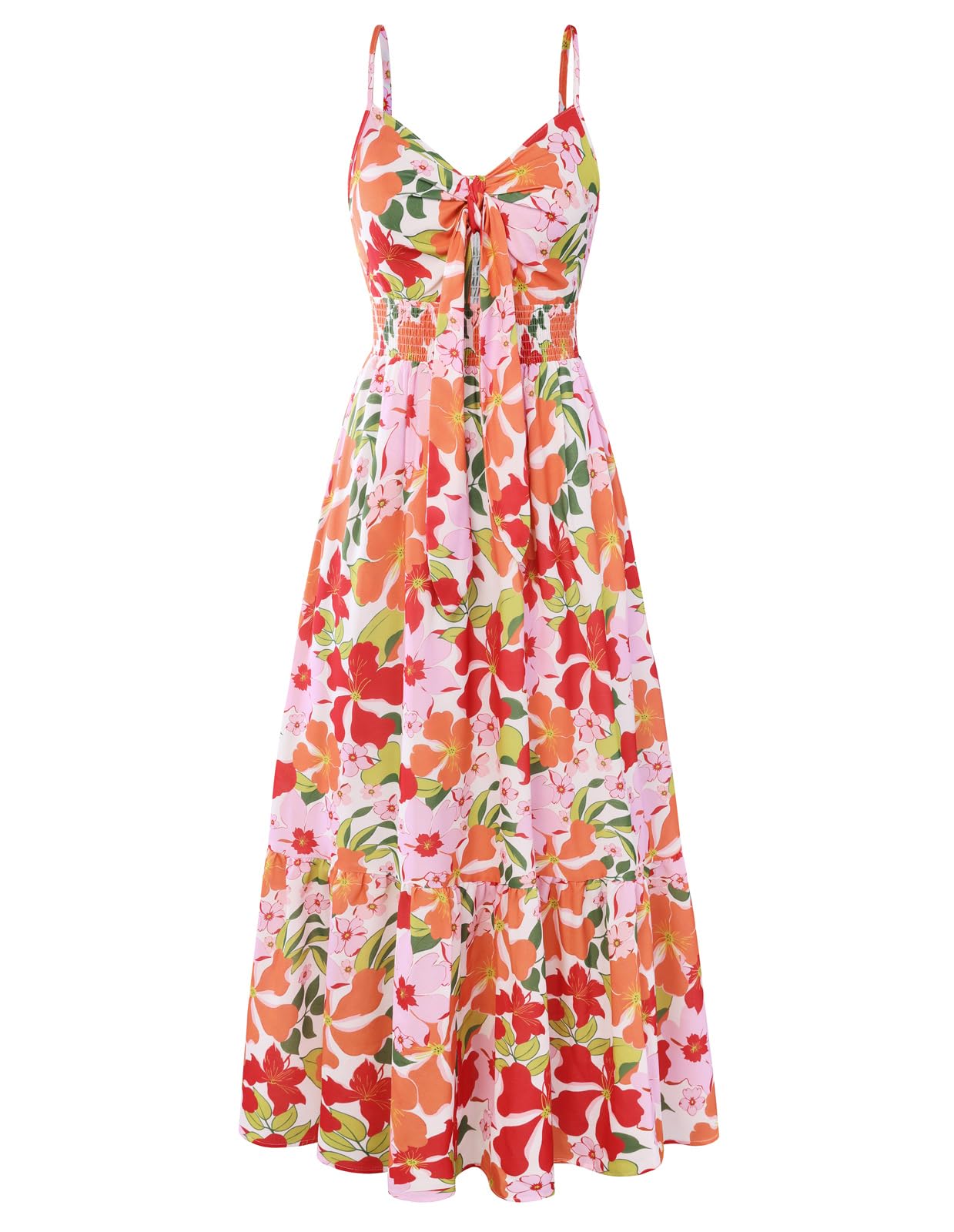 GRACE KARIN Womens Summer Floral Maxi Dresses 2026 Long Flowy Boho Dress Beach Vacation Sundresses Casual Clothes with Pocket