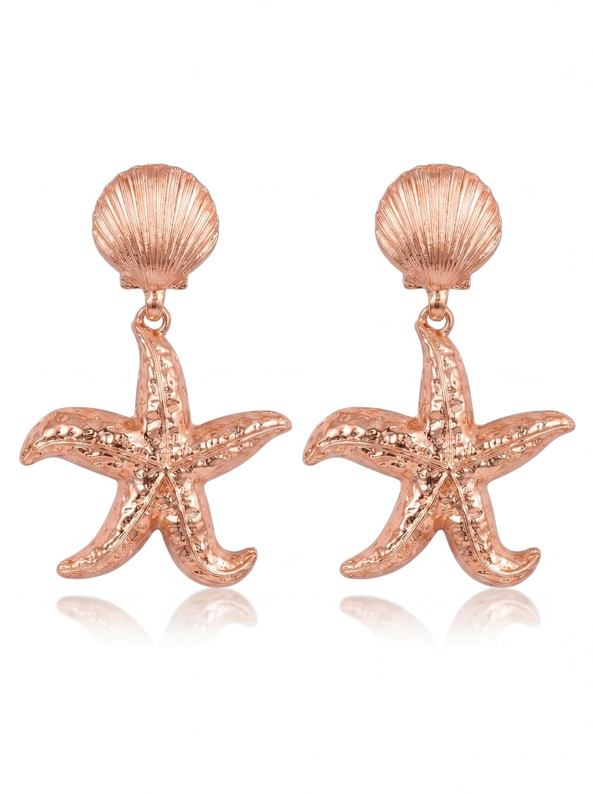 Chunky Gold Earrings for Women Trendy Statement Starfish Earrings | Hypoallergenic Earrings,Waterproof Earrings,Gold Earrings for Sensitive Ears Women,Dangle Earrings,Beach Earrings for Women