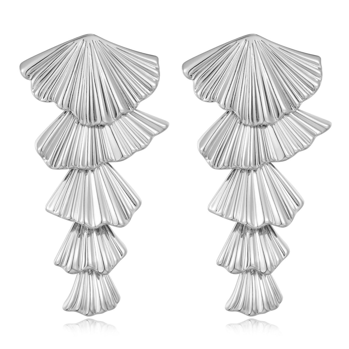 Gold/Silver Shell Dangle Earrings for Women Seashell Drop Dangle Earrings Ocean Beach Earrings Summer Jewelry