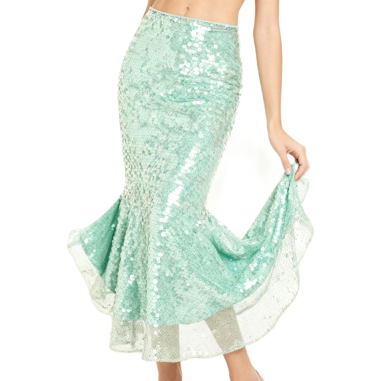 Women Y2k Sequin Long Skirt Bead Floral Embroidery Maxi Skirt Low Waist Rhinestone Glitter Bodycon Club Skirt