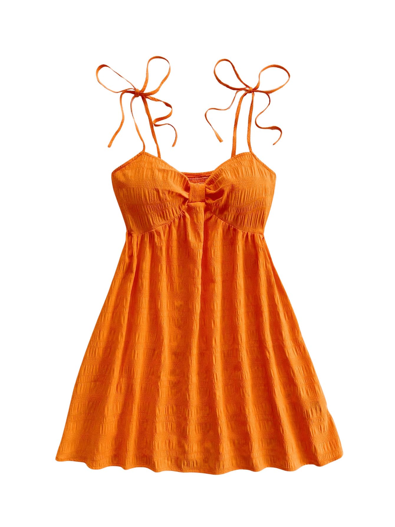 SOLY HUX Women's Summer Mini Sun Dress Cami Tie Shoulder Babydoll Dresses | A Line, Y2k, Cute, Casual, Babydoll Dresses