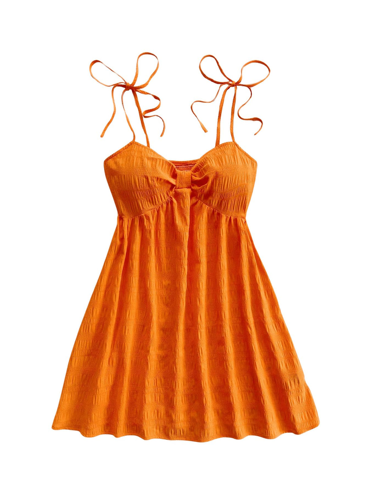 SOLY HUX Women's Summer Mini Sun Dress Cami Tie Shoulder Babydoll Dresses | A Line, Y2k, Cute, Casual, Babydoll Dresses
