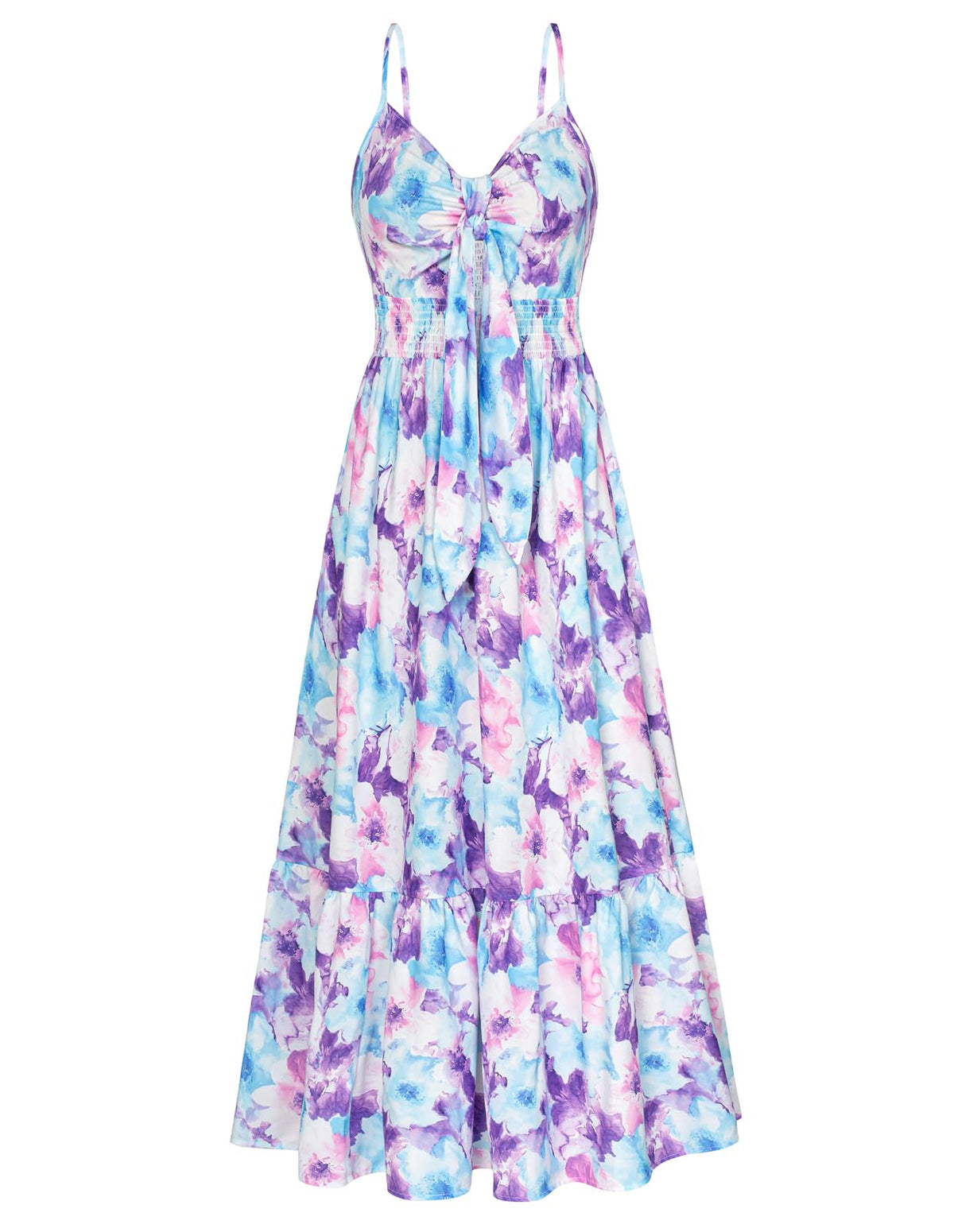GRACE KARIN Womens Summer Floral Maxi Dresses 2026 Long Flowy Boho Dress Beach Vacation Sundresses Casual Clothes with Pocket