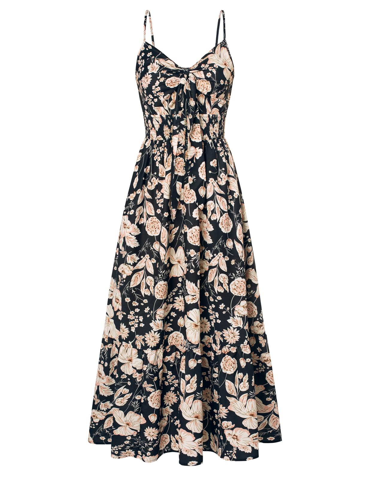 GRACE KARIN Womens Summer Floral Maxi Dresses 2026 Long Flowy Boho Dress Beach Vacation Sundresses Casual Clothes with Pocket