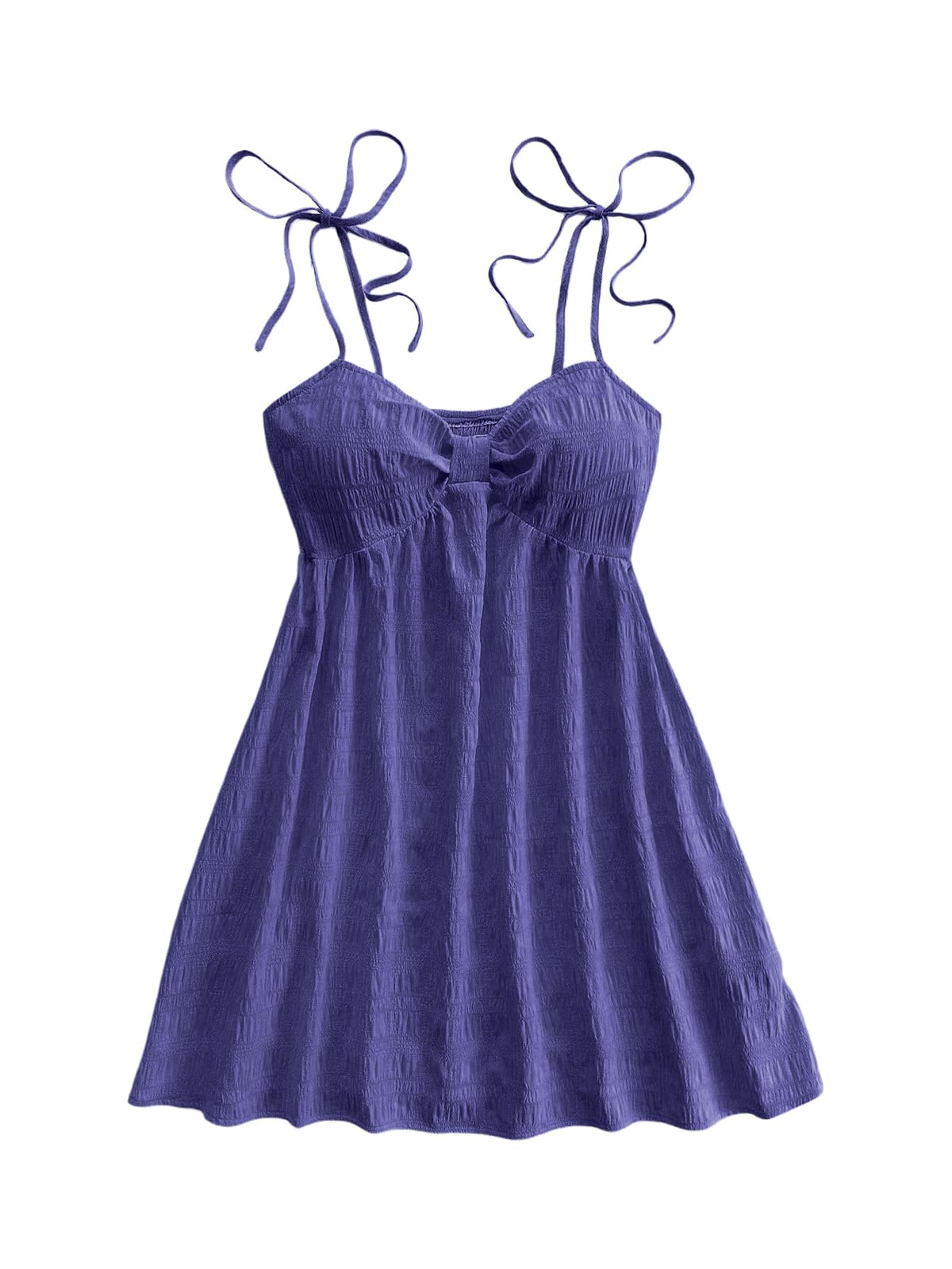 SOLY HUX Women's Summer Mini Sun Dress Cami Tie Shoulder Babydoll Dresses | A Line, Y2k, Cute, Casual, Babydoll Dresses