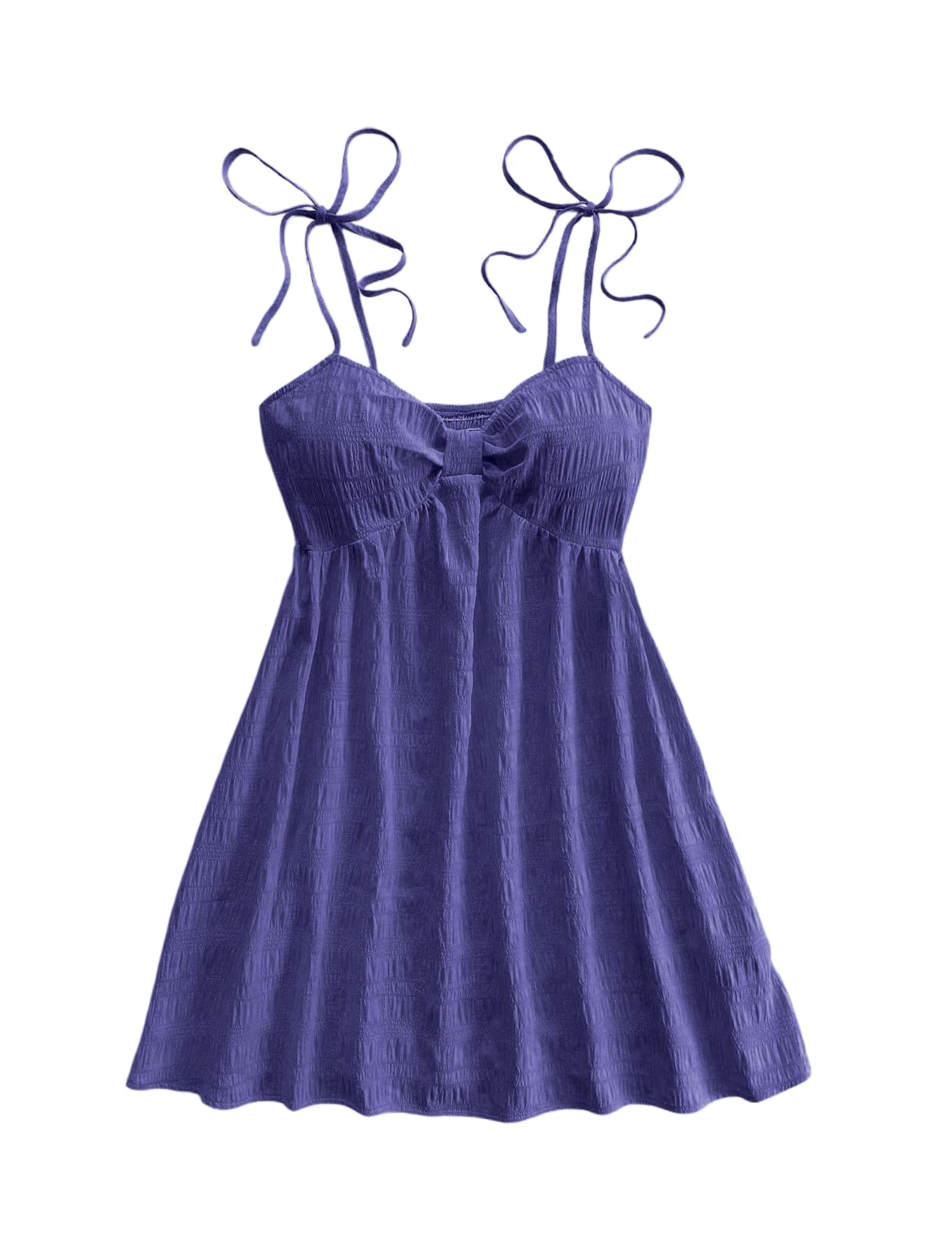 SOLY HUX Women's Summer Mini Sun Dress Cami Tie Shoulder Babydoll Dresses | A Line, Y2k, Cute, Casual, Babydoll Dresses