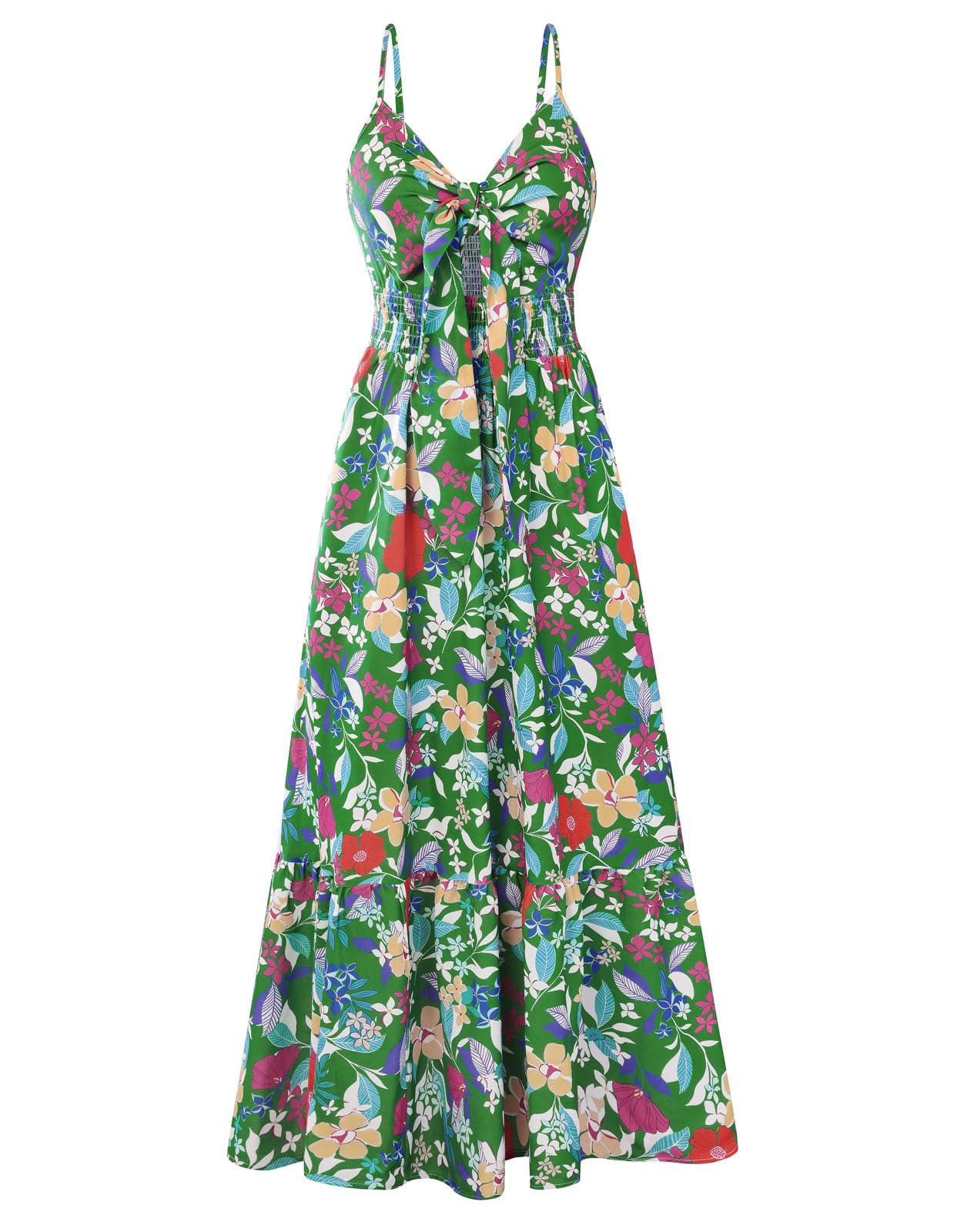 GRACE KARIN Womens Summer Floral Maxi Dresses 2026 Long Flowy Boho Dress Beach Vacation Sundresses Casual Clothes with Pocket