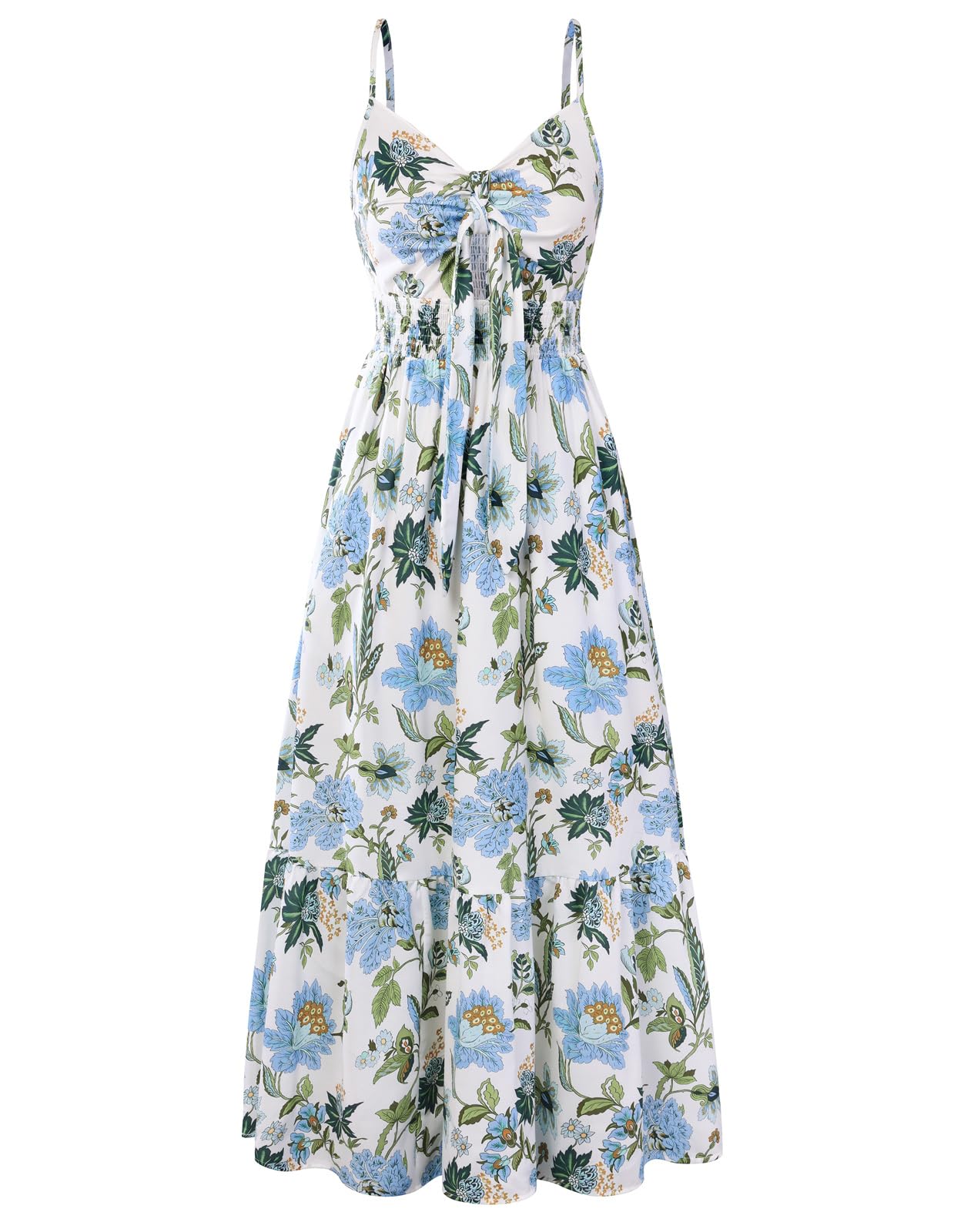 GRACE KARIN Womens Summer Floral Maxi Dresses 2026 Long Flowy Boho Dress Beach Vacation Sundresses Casual Clothes with Pocket
