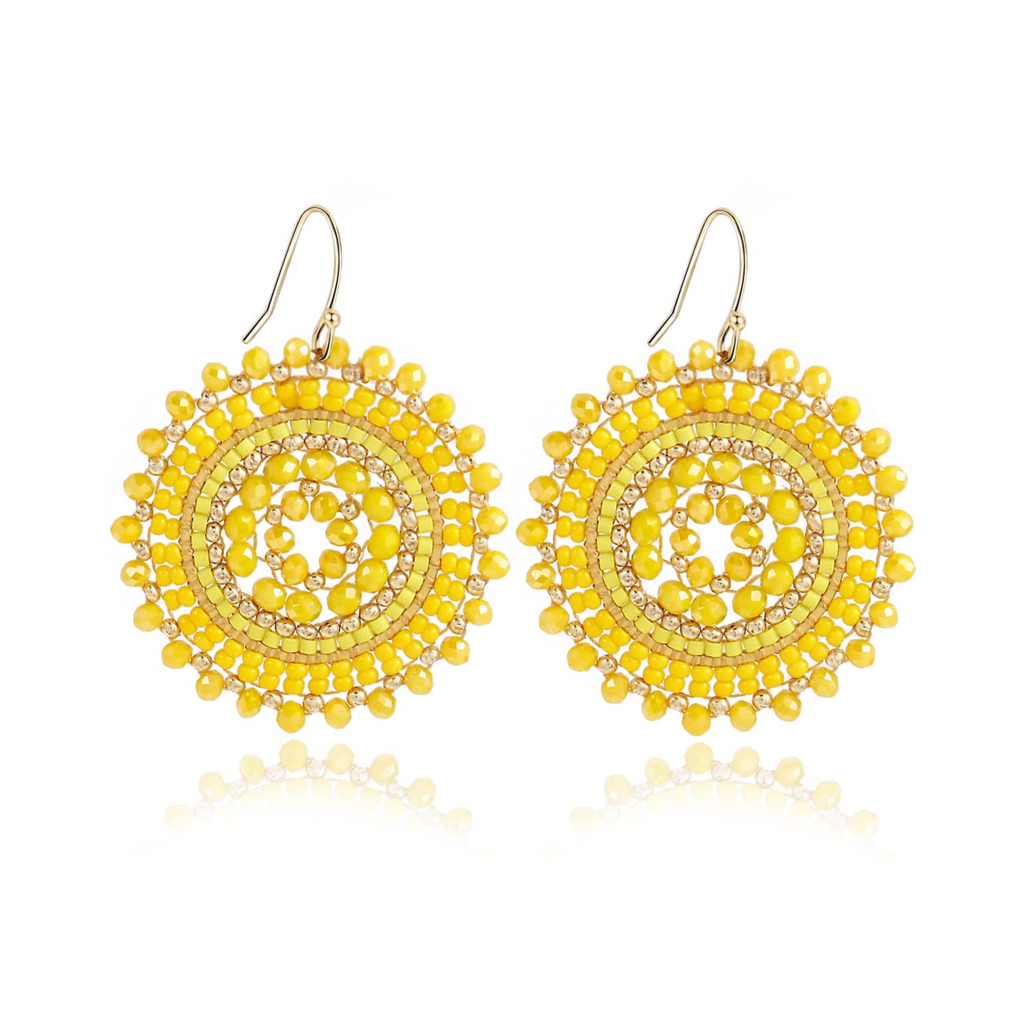 Colorful Summer Beaded Earrings For Women Crystals Glass Bead Dangle Drop Bohemia Earrings Statement Earrings For Women