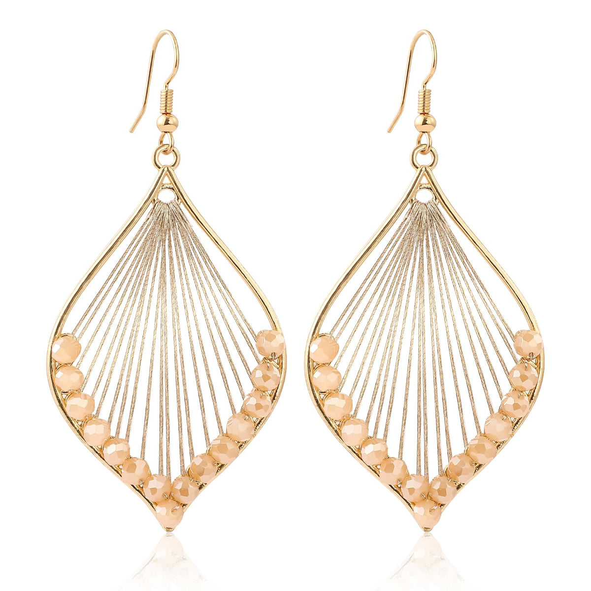 Silver/Gold Boho Dangle Statement Earrings for Women Trendy,Handmade Vintage Dainty Cute Long Drop Summer Earrings,fashion Accessories Jewelry Gifts