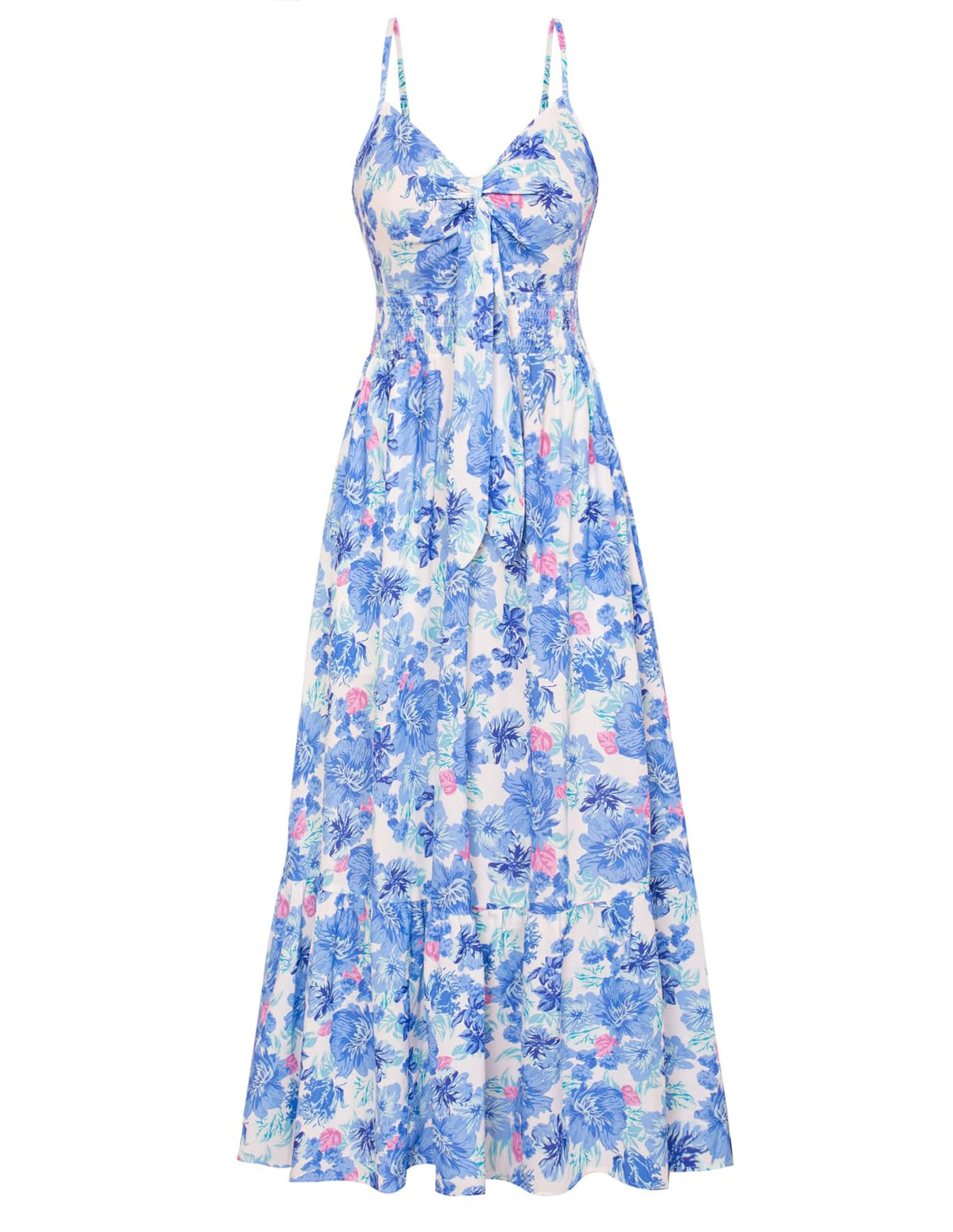 GRACE KARIN Womens Summer Floral Maxi Dresses 2026 Long Flowy Boho Dress Beach Vacation Sundresses Casual Clothes with Pocket