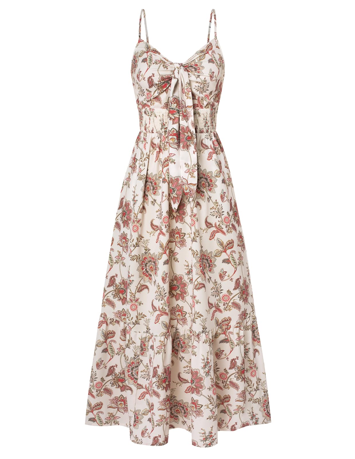 GRACE KARIN Womens Summer Floral Maxi Dresses 2026 Long Flowy Boho Dress Beach Vacation Sundresses Casual Clothes with Pocket